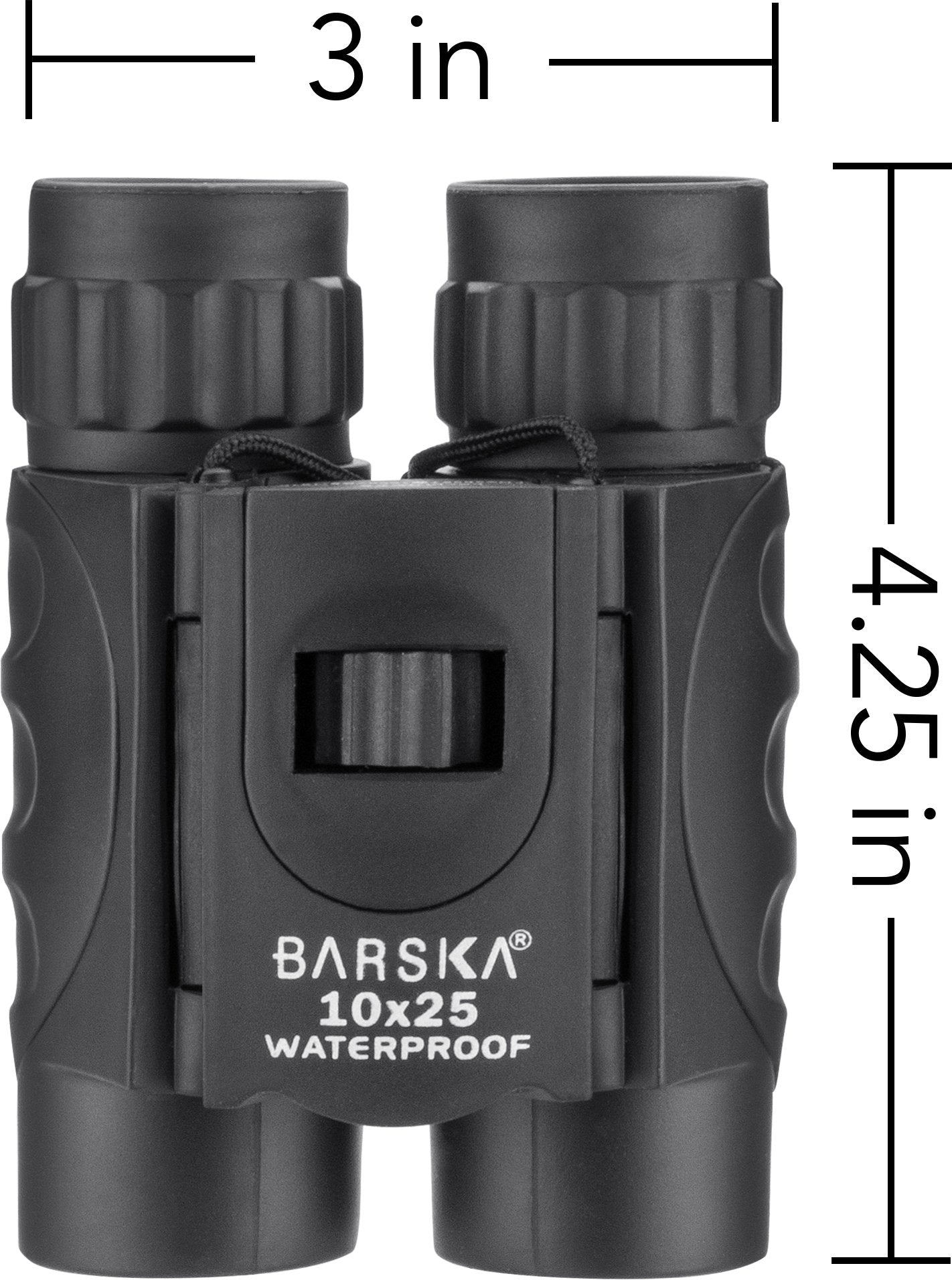 Barska Blueline 10x25 Waterproof Lightweight Compact Binocualrs Black