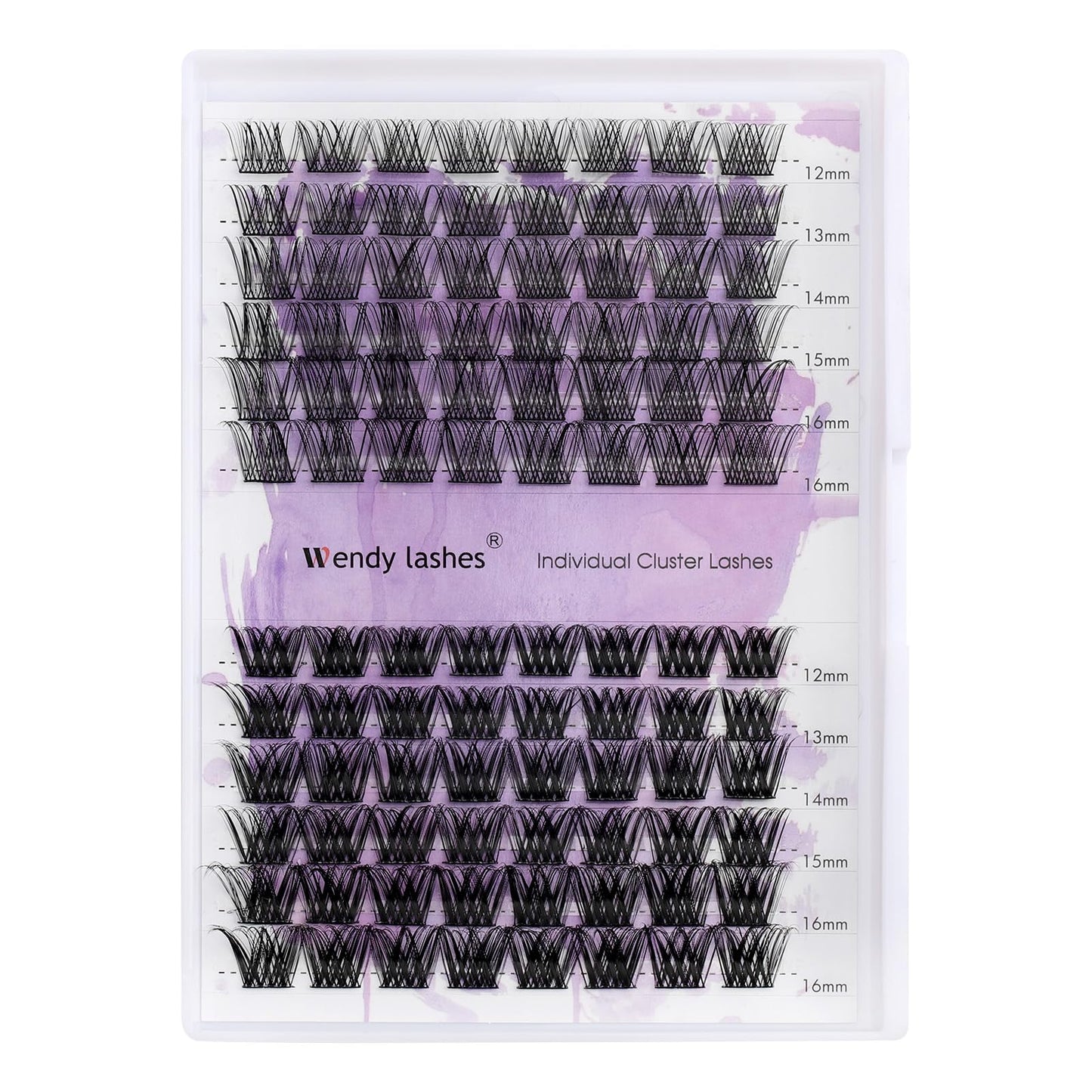 Lash Clusters Individual Lashes D Curl Cluster Eyelash Extensions Wide-stem Eyelashes Cluster 12-16mm Thin Band Cluster Lashes Soft and Wispy Clusters Matte Black (Grace/Charming-0.07D, 12-16mm Mixed)