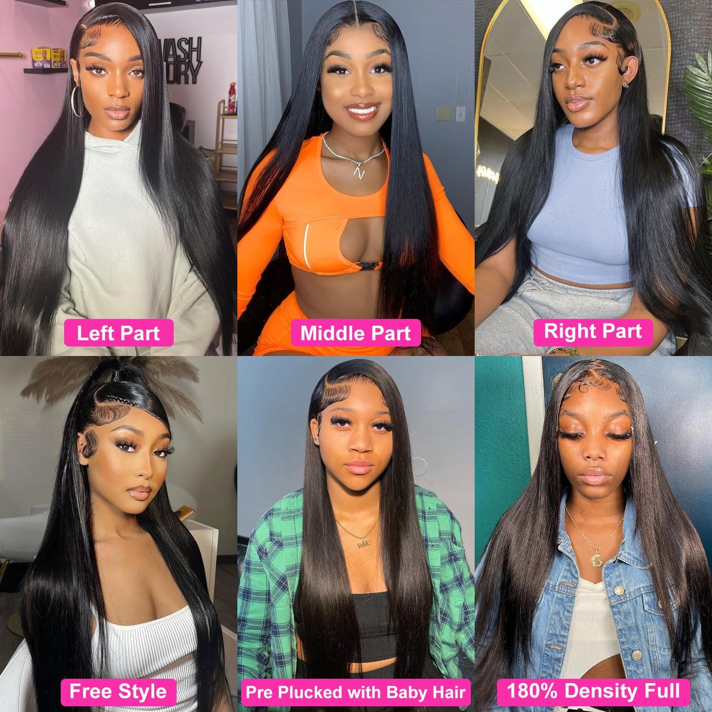 mengkai 30 Inch Straight Lace Front Wigs Human Hair Pre Plucked Bleached Knots 13x4 HD Lace Front Wigs Human Hair 180% Density Lace Frontal Wigs Human Hair with Baby Hair Hairline Glueless Wigs