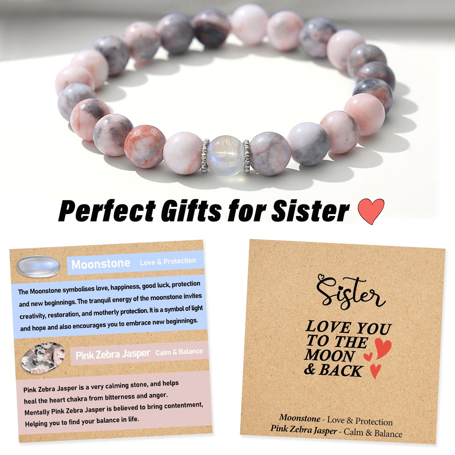 THEMEROL Sisters Gifts from Sister Birthday Gift Ideas Bracelets Women Mothers Day Gift Ideas Big Sister Gifts for Little Sister Christmas Gifts Wrap Graduation Valentines Day Sister In Law Gifts