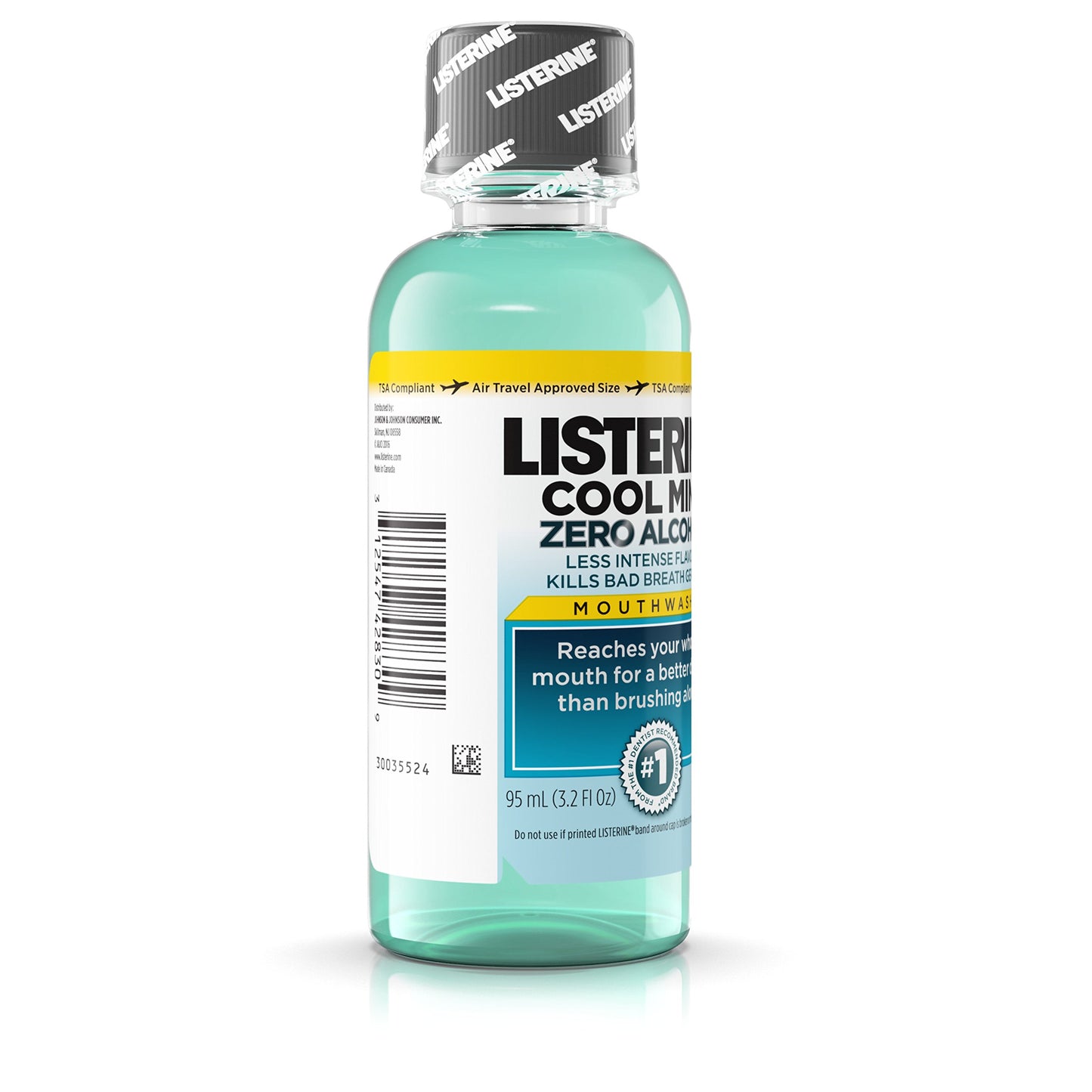 Listerine Antiseptic Zero Cavity Mouthwash, Clean Mint, 3.2 Ounce (Pack of 24)