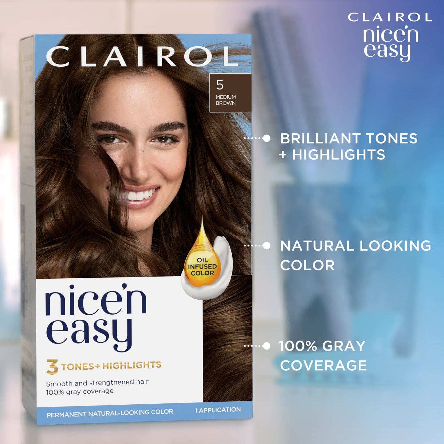 Clairol Nice'n Easy Permanent Hair Dye, 11 Ultra Light Blonde Hair Color, Pack of 1