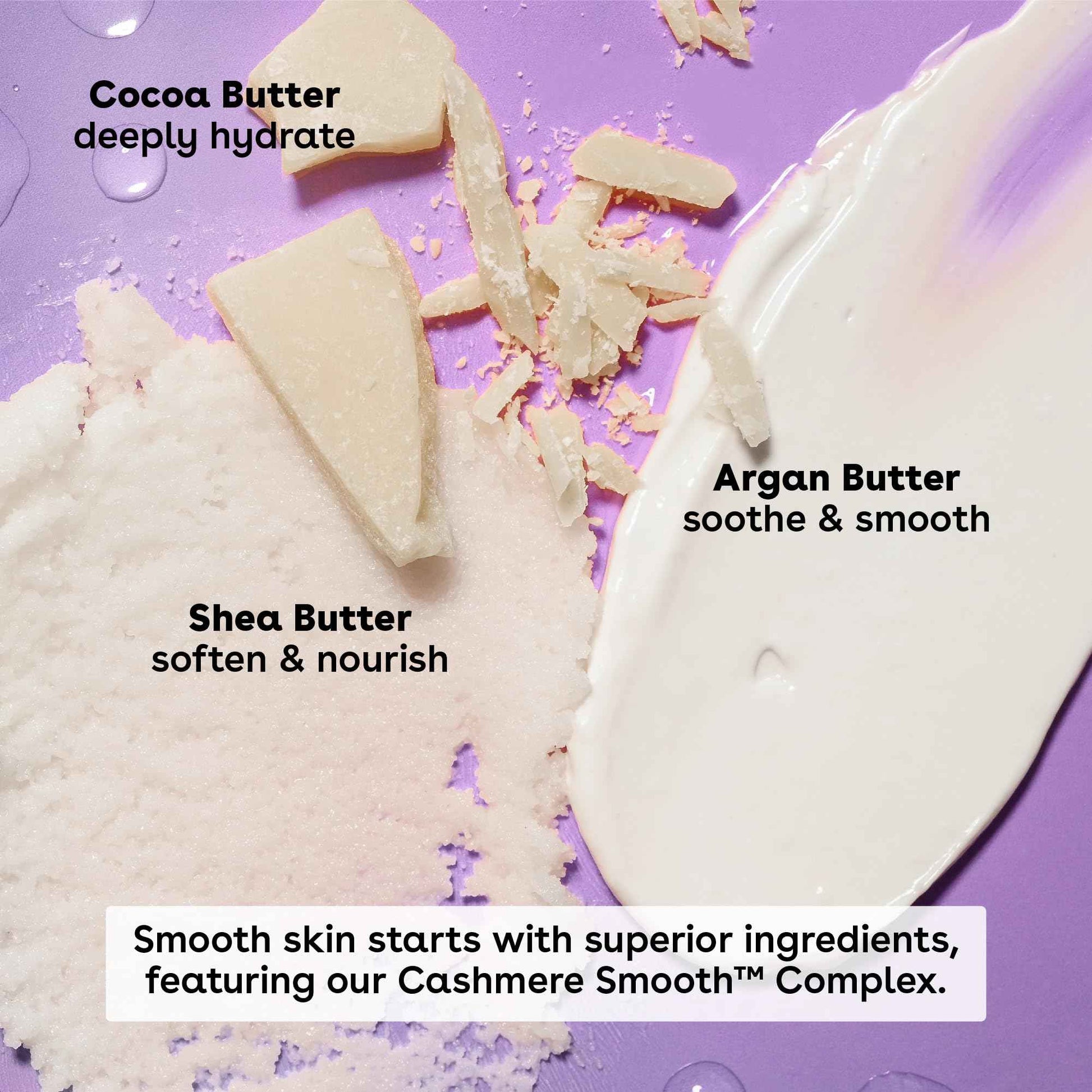 Bundle of eos Cashmere 3 Step Skin Collection Vanilla Cashmere Scented, 72-Hour Hydration