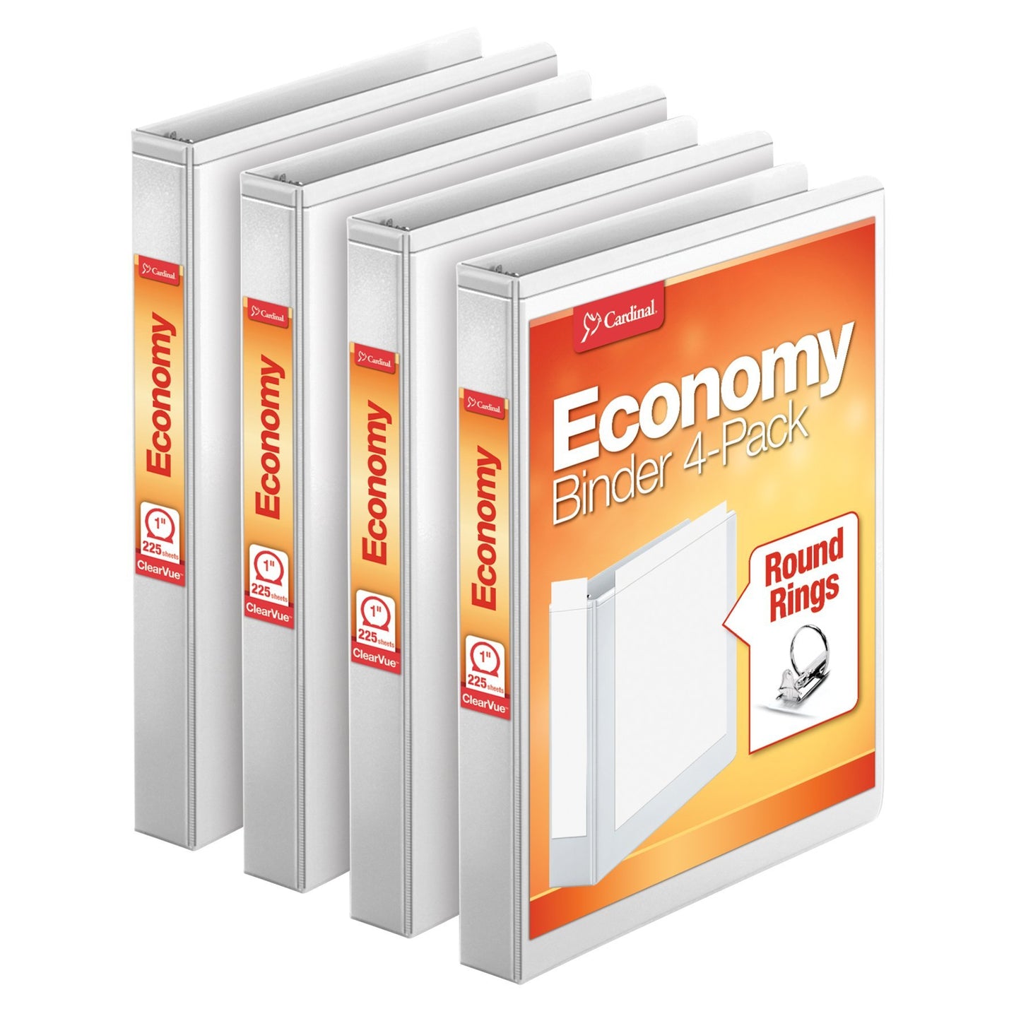 Cardinal Economy 3-Ring Binders and Binder 4 Pack Bundle (12 Binders Total)