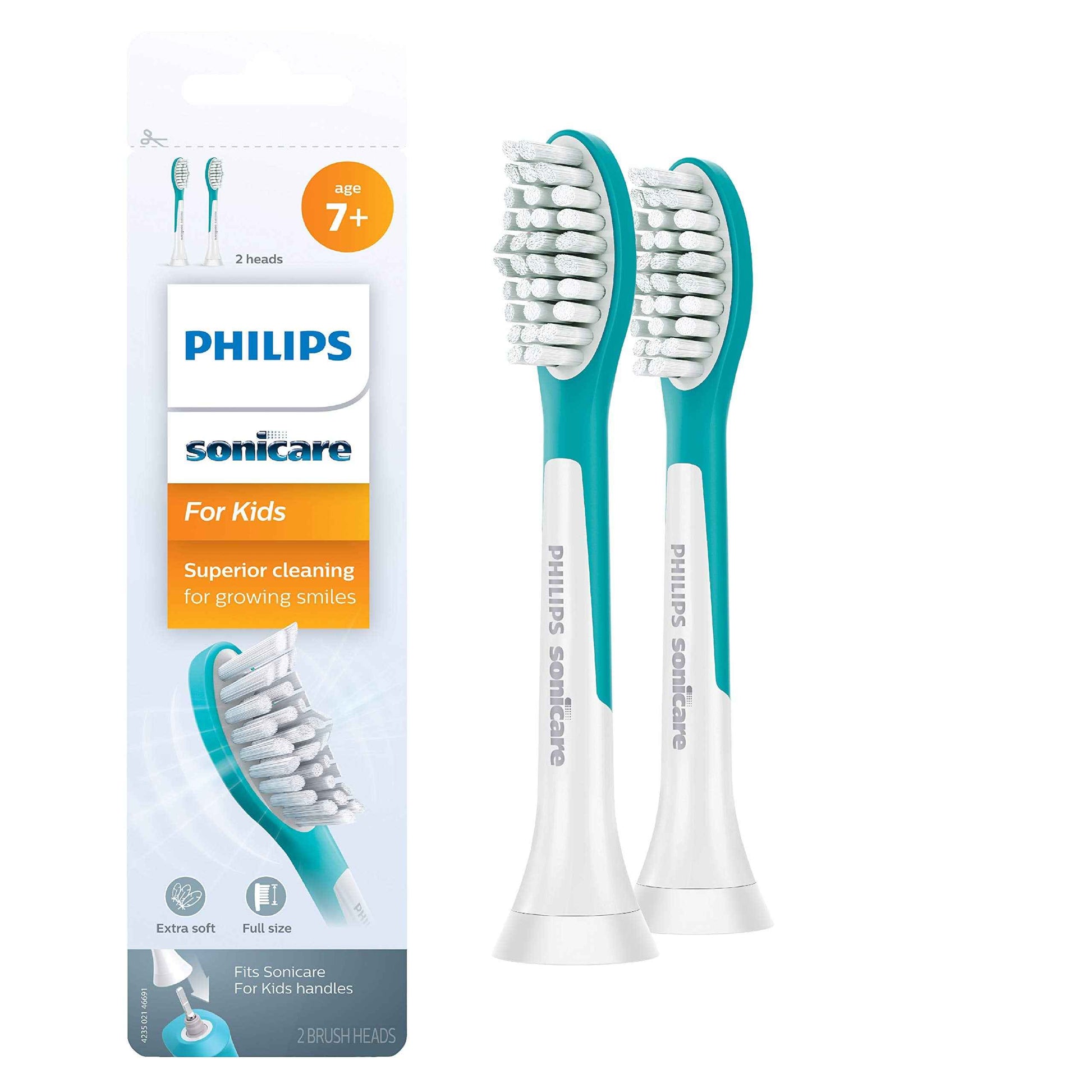 Philips Sonicare Genuine Replacement Toothbrush Heads Bundle with Premium Plaque Control and for Kids Heads