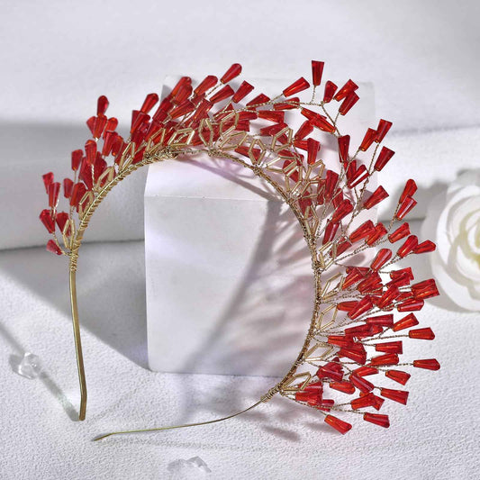 HNYYX Crystal Headband Birthday Party Hairband Bridal Wedding Hair Accessories