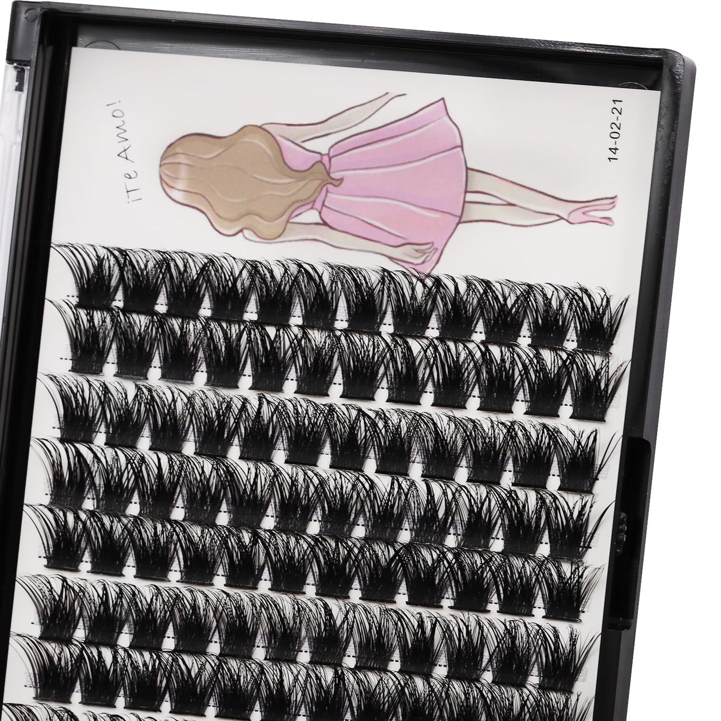 Bodermincer 120 Clusters/box Wide Cluster 3D Effect Glue Bonded Cluster Eyelashes Individual Eyelash Extension Eyelashes Bunches False Eyelashes Home Eyelash Extension (20MM)