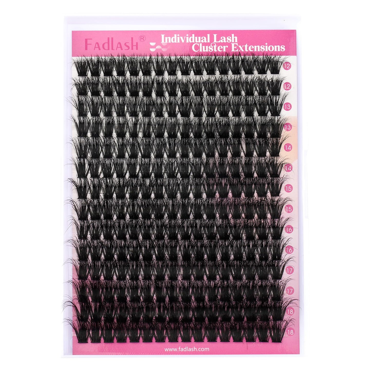 FADLASH Lash Clusters 100D Fluffy Eyelash Clusters 12-18mm Individual Lashes Cluster Eyelash Extensions 3D Effect Wispy Thick Lash Extension Clusters (100D-0.07-D, 12-18mm)