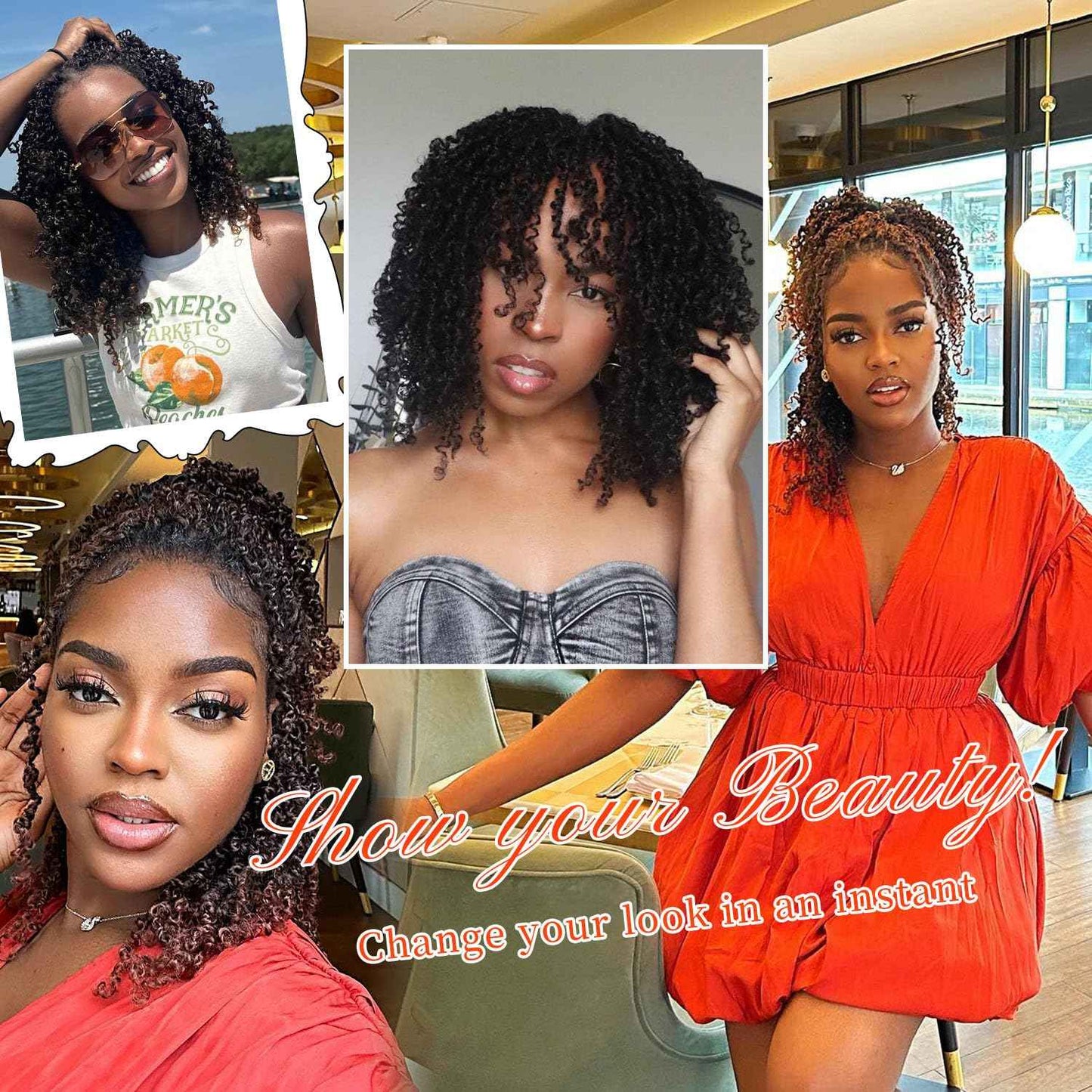 Yanky Twist Crochet Hair 9 Pack(270 Strands Total)Pre loop Pre Twisted Yanky Twist Braids Crochet Hair,Synthetic Spring Short Passion Twist Crochet Braiding Hair Extensions For Women(1B3027, 12 Inch)