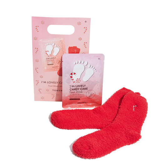 TONYMOLY I'm Lovely Candy Cane Foot Mask Set