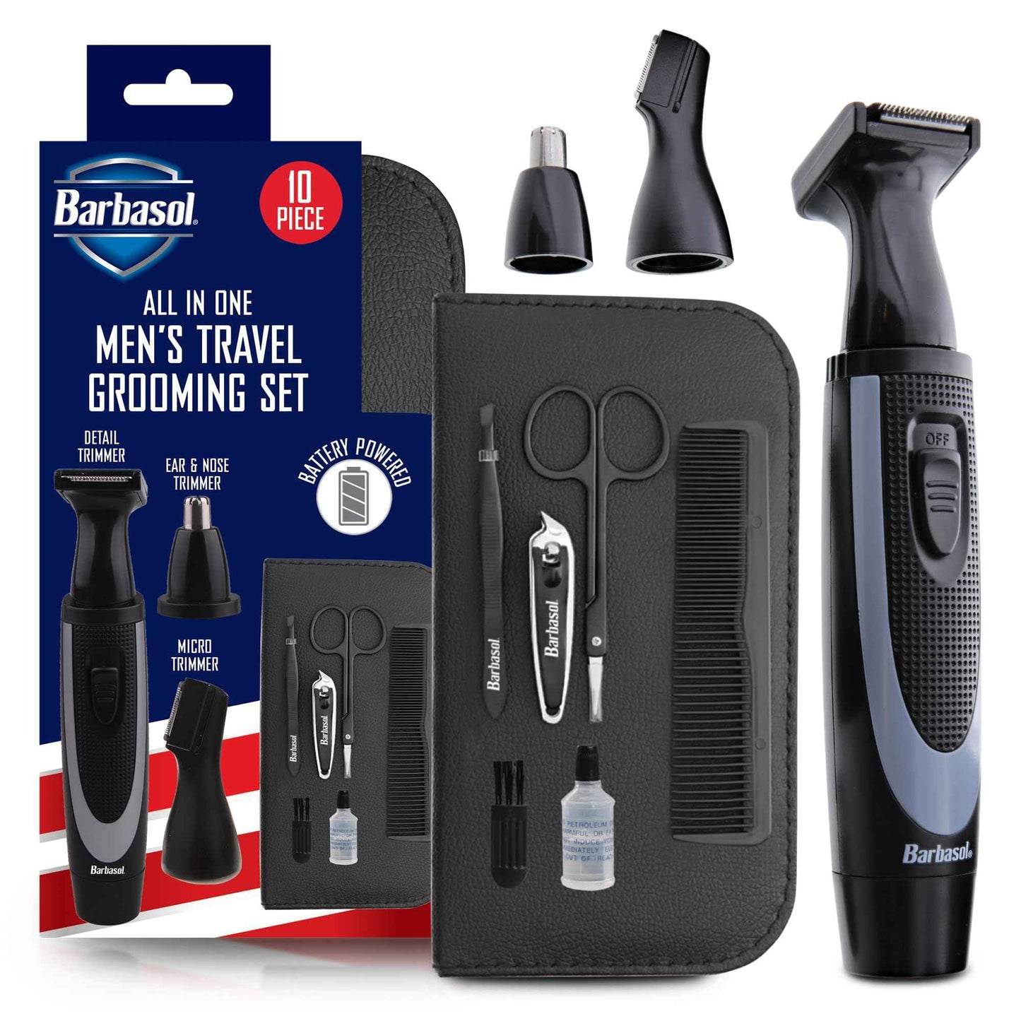 XTREME DIGITAL LIFESTYLE ACCESSORIES Barbasol CBG15000KIT 10 Piece Men's Travel Grooming Set