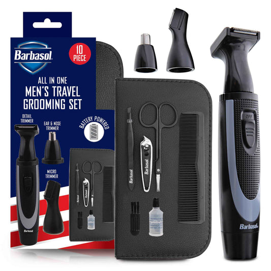 XTREME DIGITAL LIFESTYLE ACCESSORIES Barbasol CBG15000KIT 10 Piece Men's Travel Grooming Set