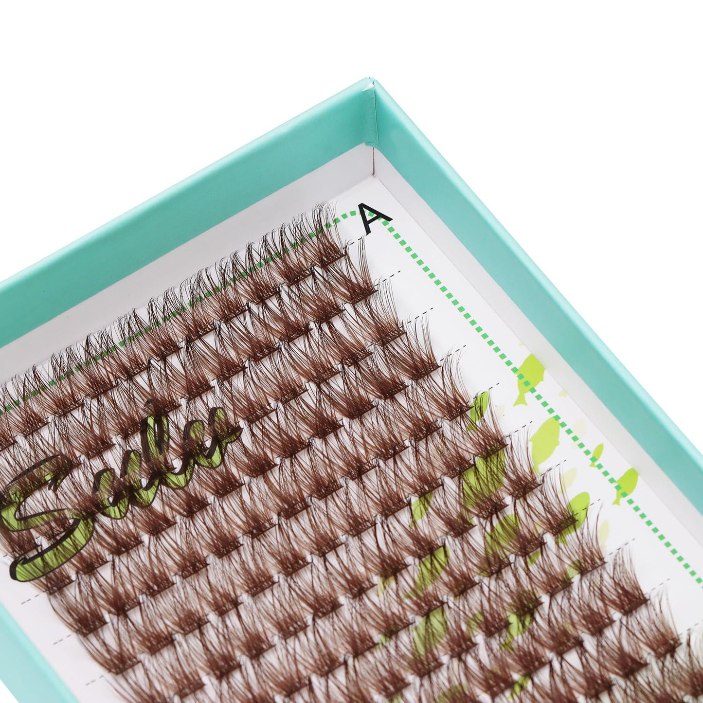 Sulv Lash Cluster S001# Color Dark Brown/Brown Lashes 264pcs Wholesale/Bulk/Large Capacity D Curl Lashes Extensiond Kit Lashes Wispy Individual Lashes Extensions Lash Clusters (S001 Brown-16mm)