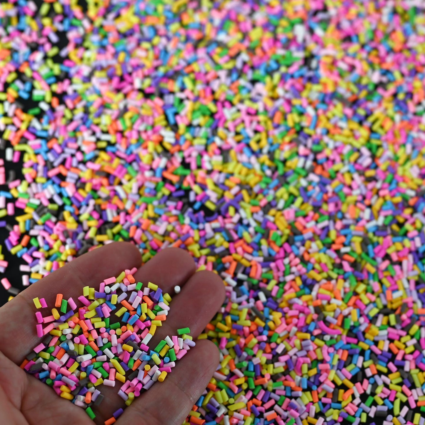 LIKETURE Fake Sprinkles 110g Polymer Clay Sprinkles Fake Candy Sprinkles Faux Sprinkles for Resin Slime Craft Plastic Sprinkles for Nail Art Phone Case DIY Shaker Card Filler (Fake Sprinkles1-110G)