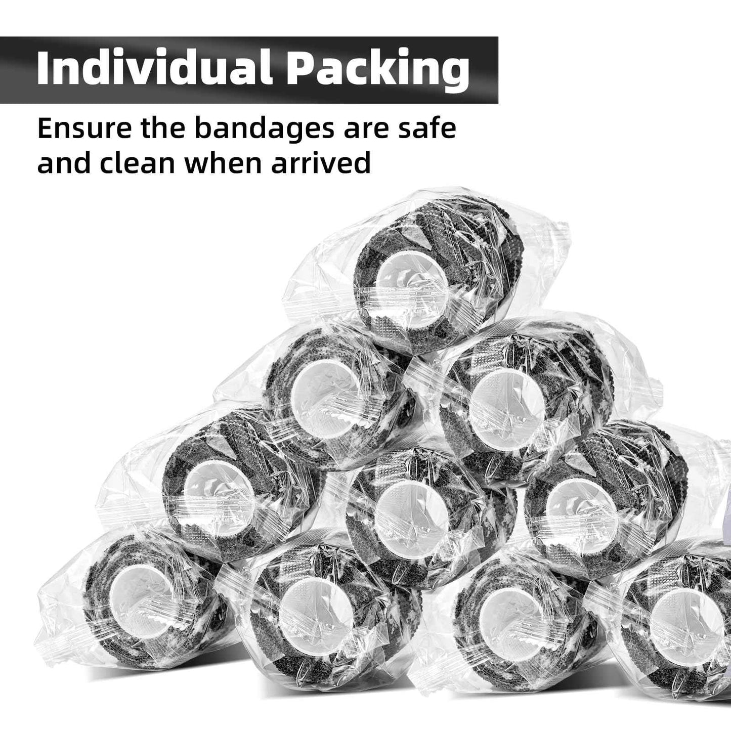 JimKing Tattoo Grip Cover, Tattoo Machine Handle Cover, Self-Adhesiive Tape for Sport Pet Tattoo,Elastic Bandage Wrap Roll Tattoo Machine Supply, 4pcs