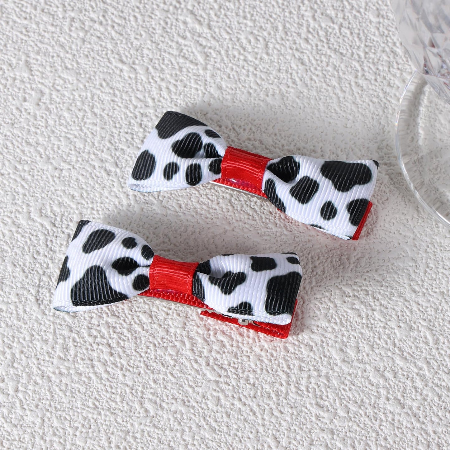 Cow Print Hair Bow Clips for Toddler Teens Baby Girls Cow Theme Birthday Gifts Cute Black Cow Alligator Barrettes Hairpins Kids Cowgirl Costume Dress Party Decor Accessories