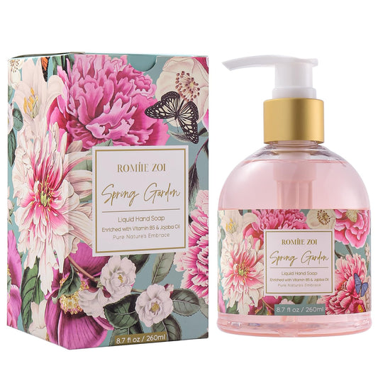 ROMIIE ZOI Liquid Hand Soap with Gift Box - Spring Garden - 260ml/ 8.7 fl.oz