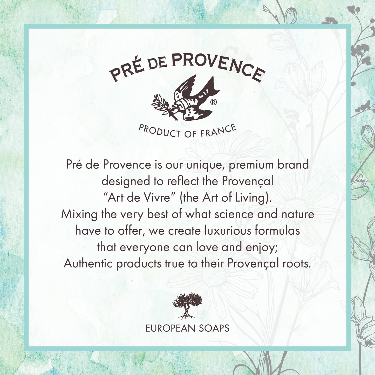 Pre de Provence Artisanal Soap Bar, Natural French Skincare, Enriched with Organic Shea Butter, Quad Milled for Rich, Smooth & Moisturizing Lather, Noble Fir, 5.3 Ounce