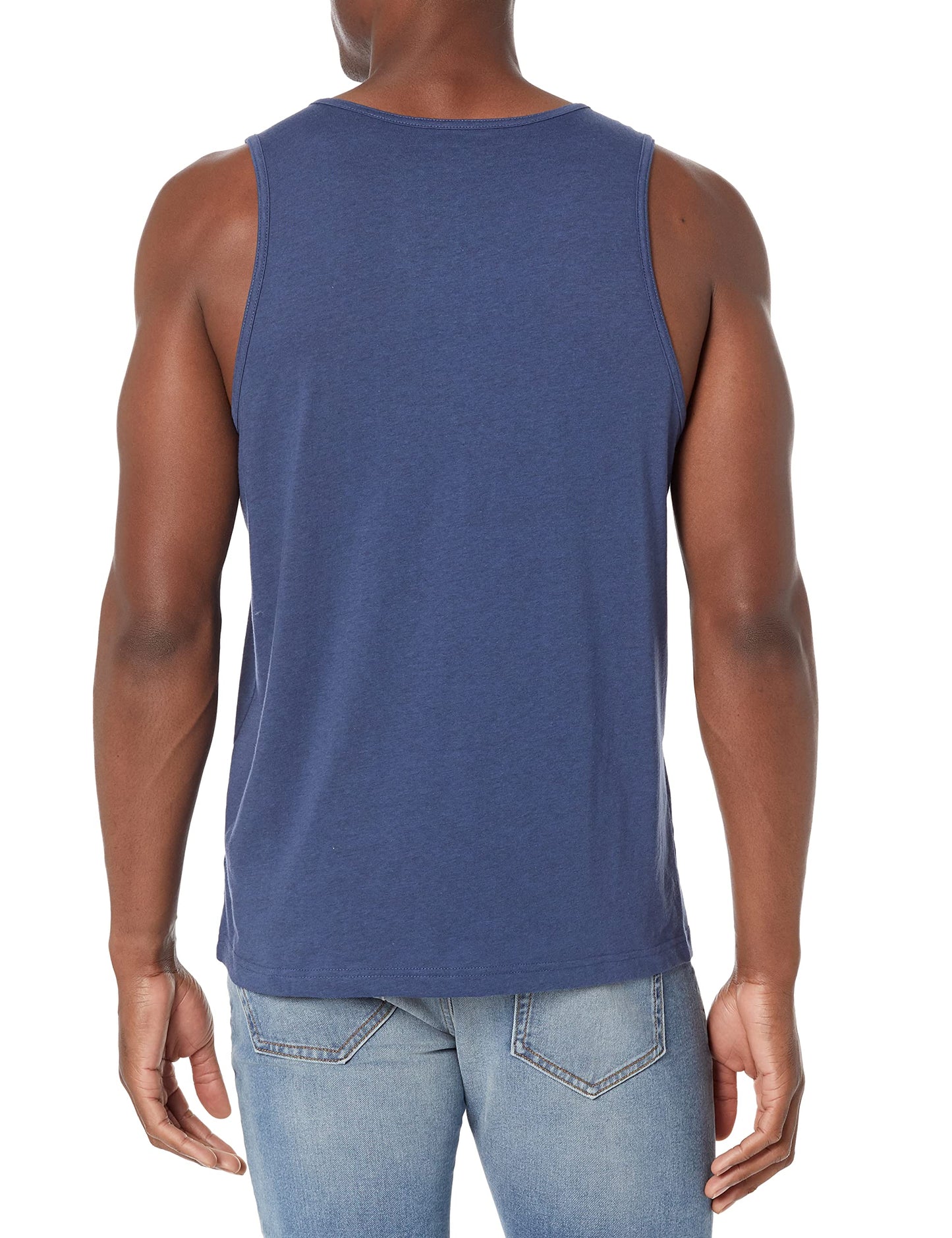 Amazon Essentials Men's Regular-Fit Tank Top, Blue Heather, X-Small