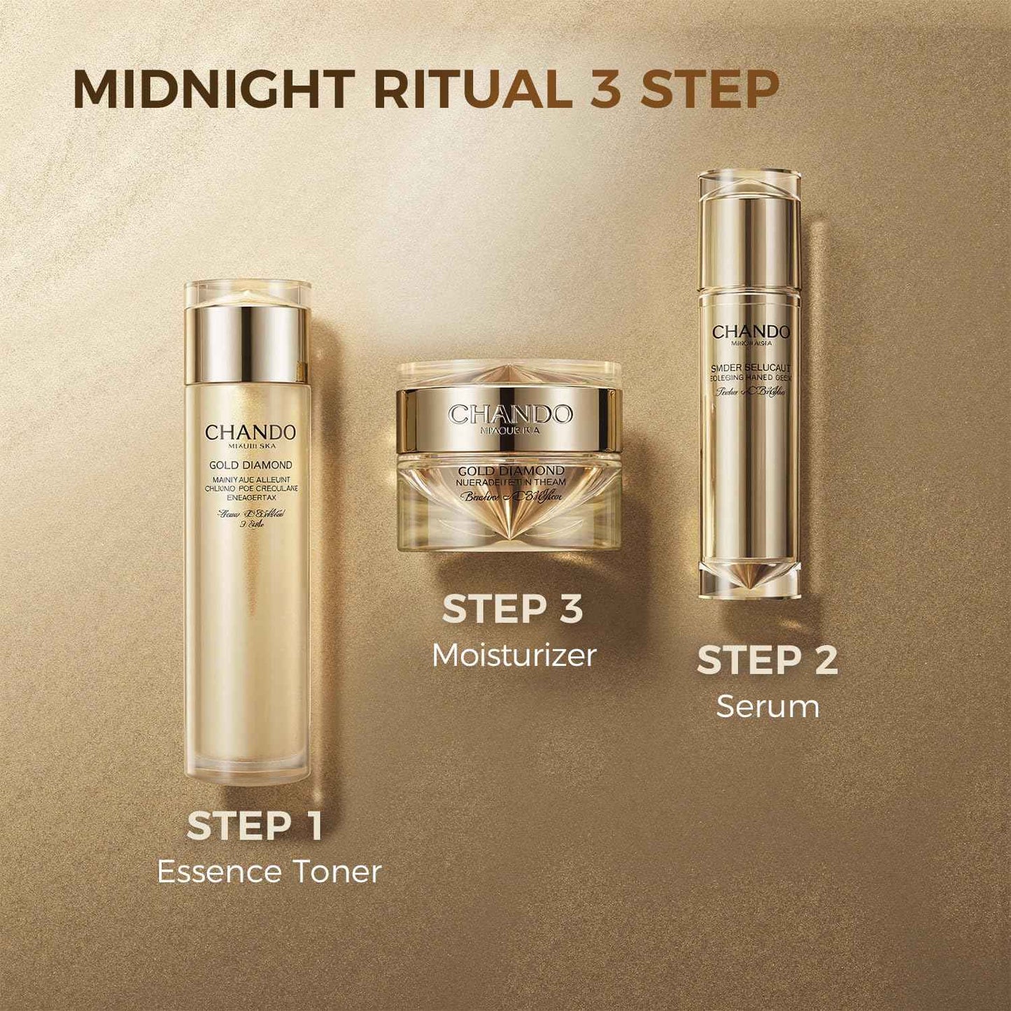 CHANDO HIMALAYA Gold Diamond Multi Anti-aging Cream (55g/1.94oz) - Super Multi-Corrective, Sculpting, Firming, Tightening, Anti-Wrinkle, Moisturizing Night Cream with Tri-peptide, Hyaluronic Acid