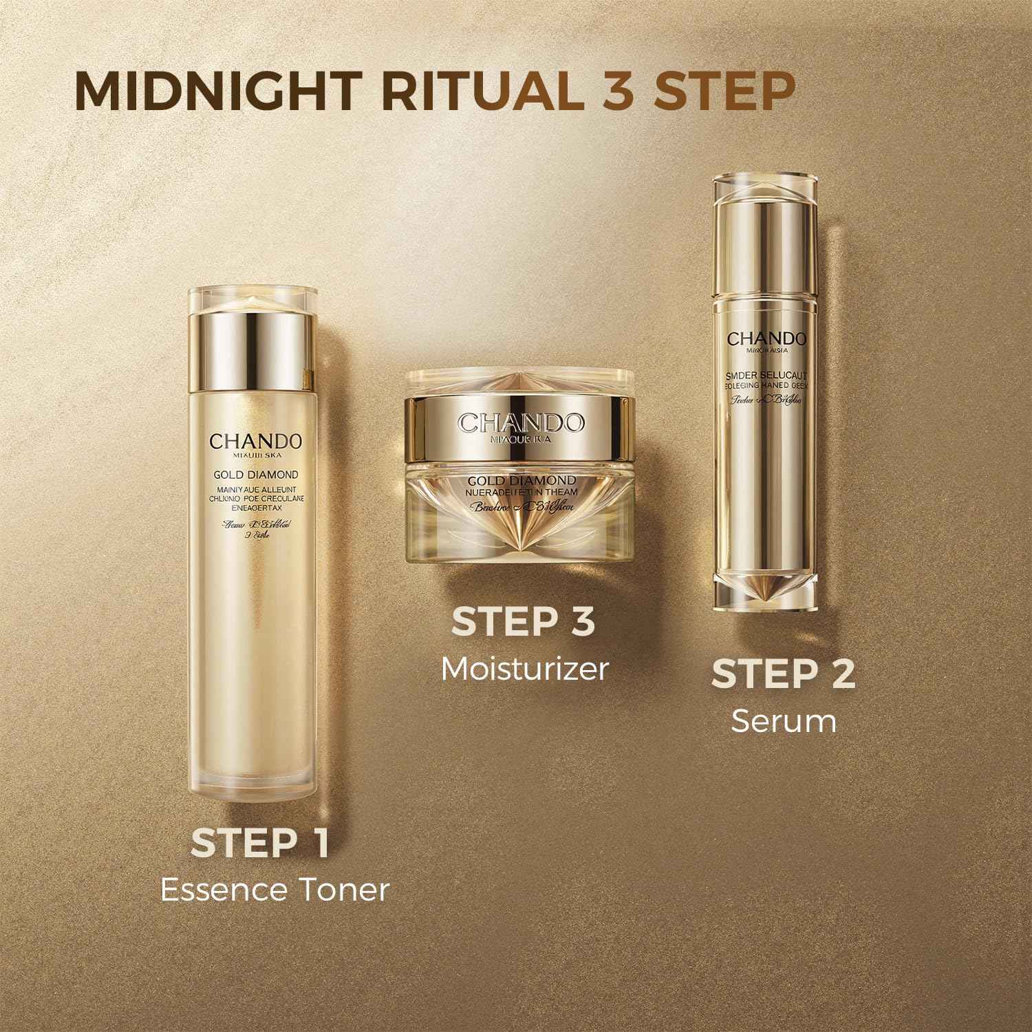 CHANDO HIMALAYA Gold Diamond Multi Anti-aging Cream (55g/1.94oz) - Super Multi-Corrective, Sculpting, Firming, Tightening, Anti-Wrinkle, Moisturizing Night Cream with Tri-peptide, Hyaluronic Acid