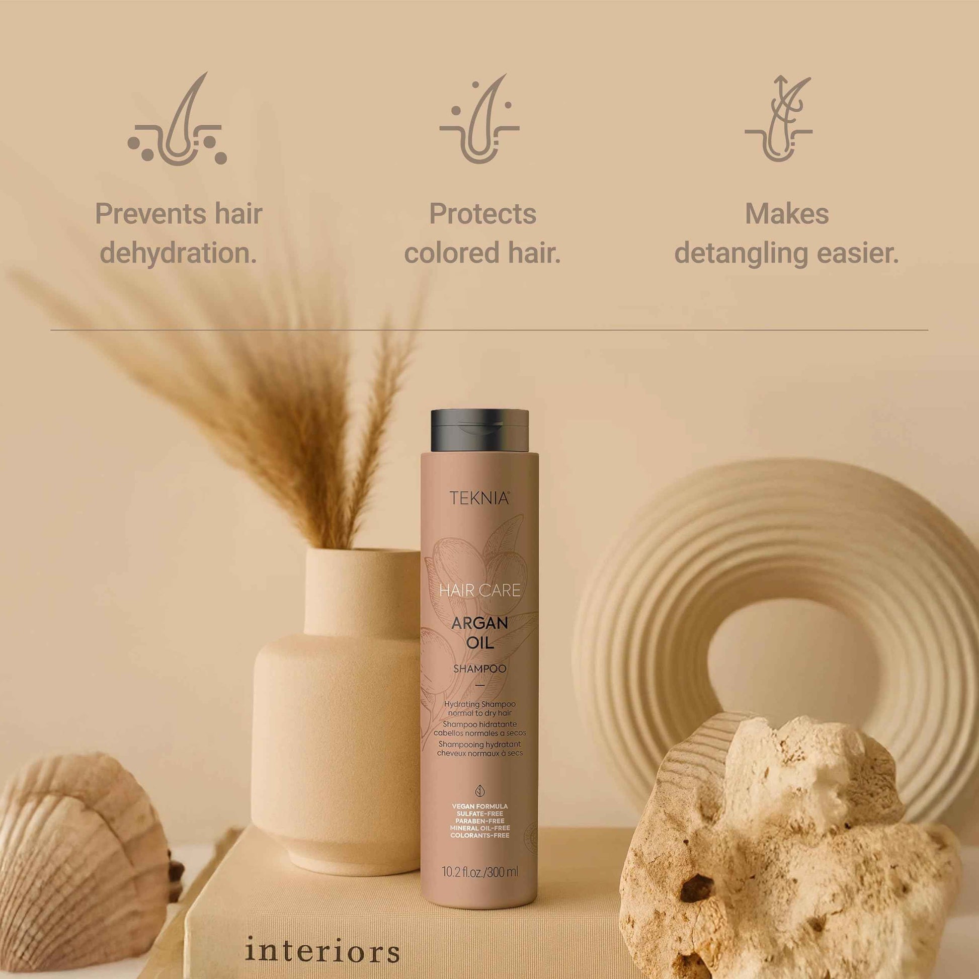 LAKMÉ Teknia Argan Oil Shampoo, Hydrating Shampoo with Argan Oil for Hair, 10.2 Fl Oz