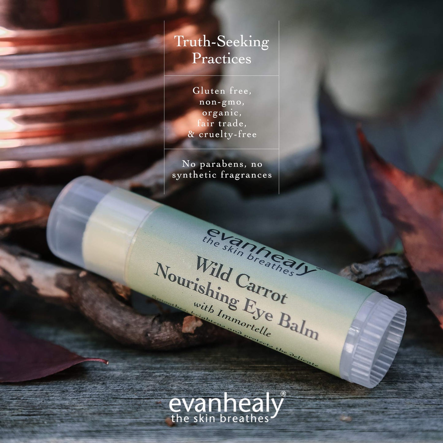 evanhealy Wild Carrot Nourishing Eye Balm | Traveling Moisturizer Stick | Hydrate & Brighten Eyes, Face, & Body