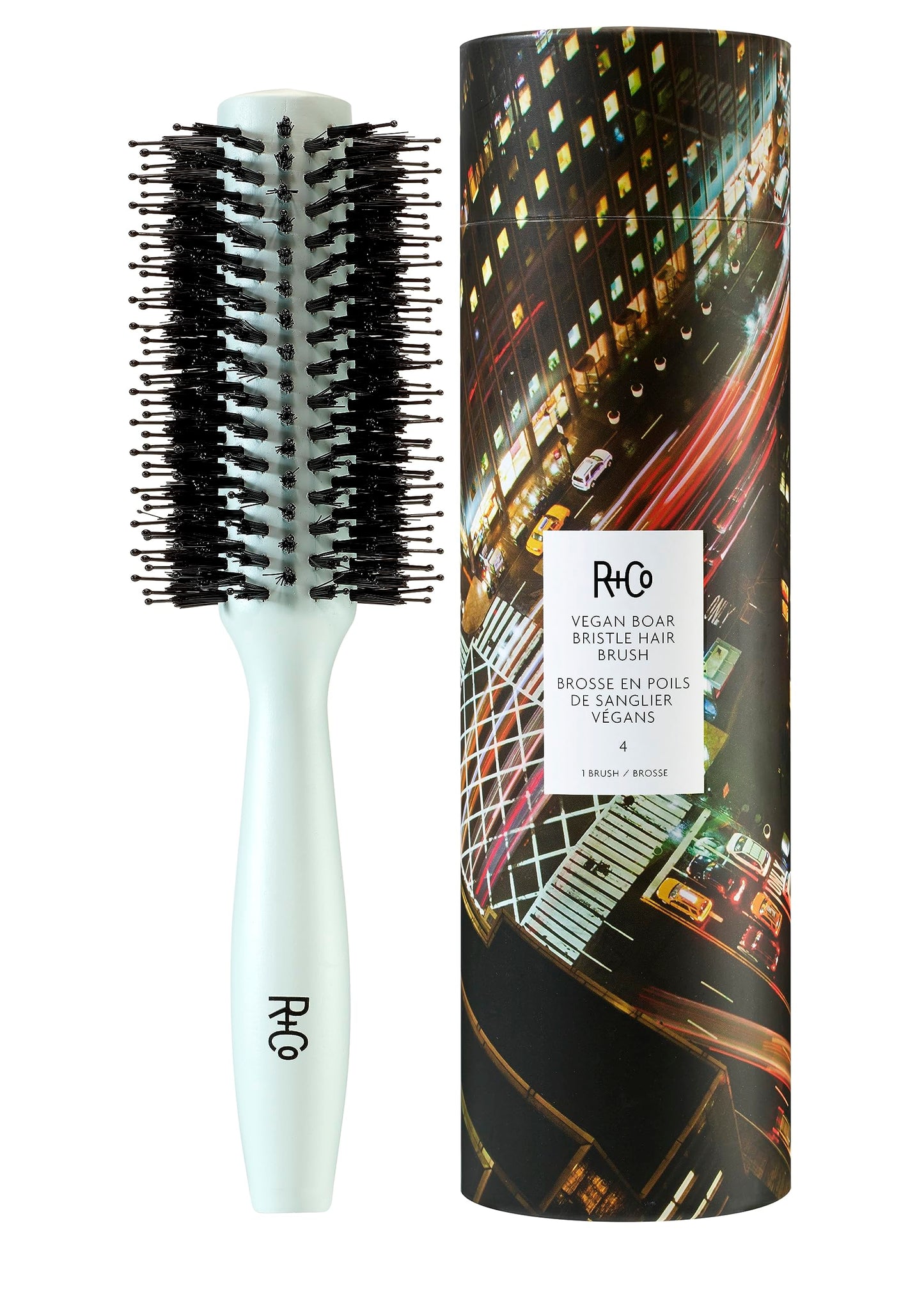 R+Co Vegan Boar Bristle Hair Brush #4 (65 mm)