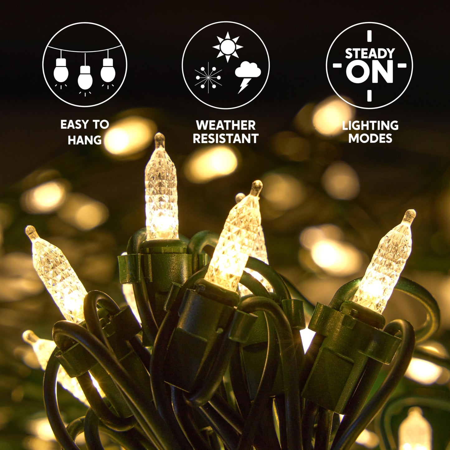 Joiedomi 100 LED Christmas Net Lights for Indoor & Outdoor Decorations, Christmas Events, Christmas Eve Night Decor, Christmas Tree, Bushes (Warm White)