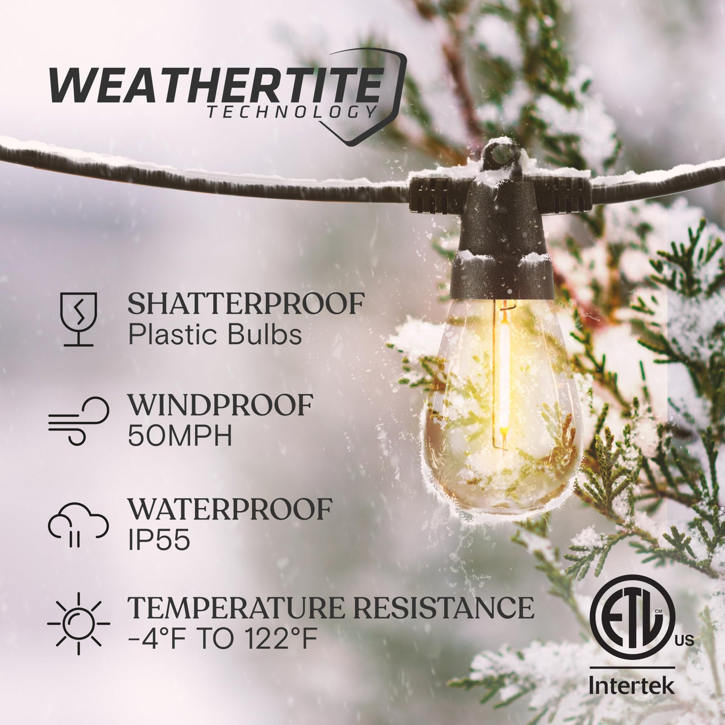 Brightech Ambience Pro Super Bright Solar - 27Ft Remote Control Outdoor String Lights with 12 Shatterproof S14 Bulbs, Commercial Grade LED, Waterproof Patio Lights, 4W Soft White for Patios, Gardens