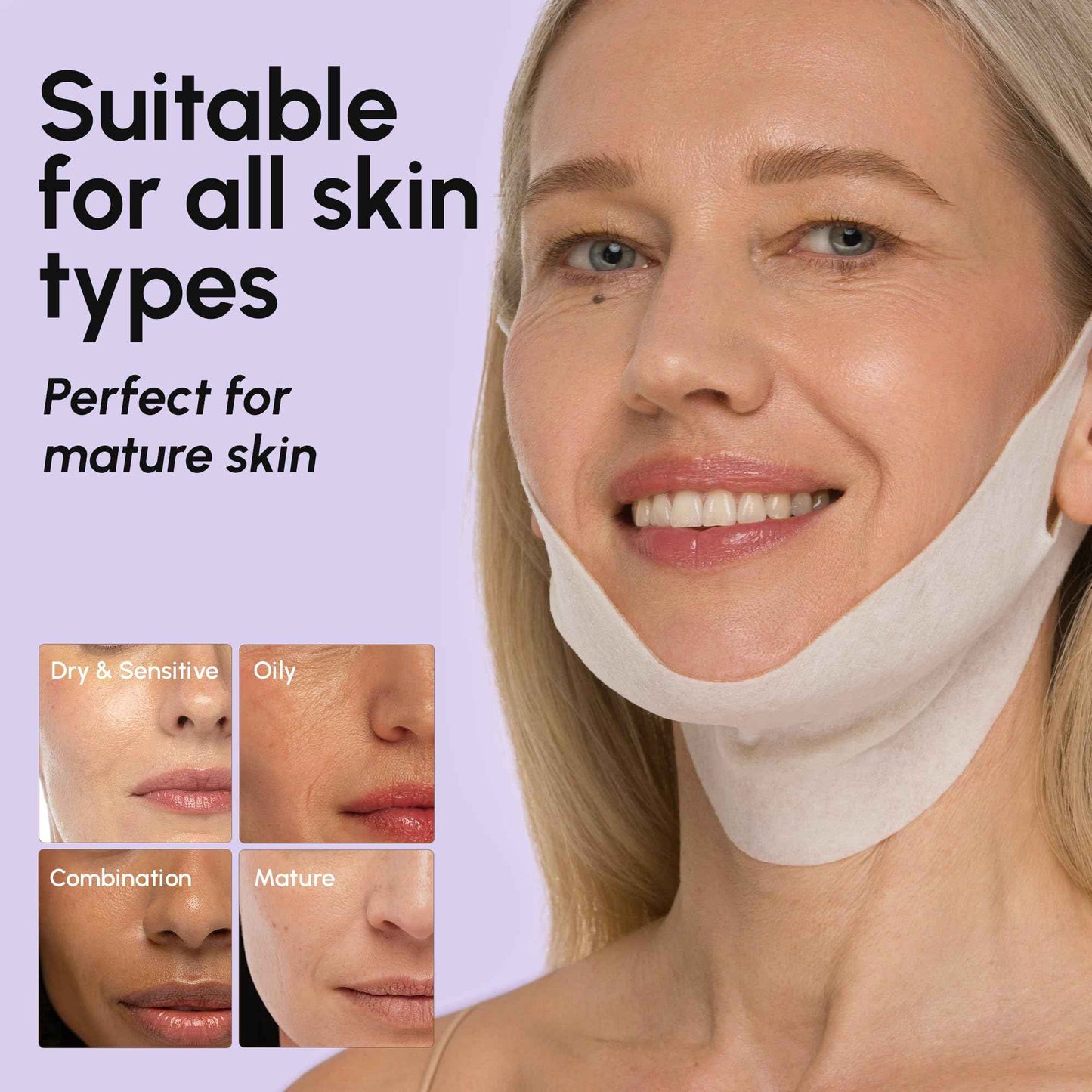 MAREE V Line Lifting Mask with Hyaluronic Acid – Deep Collagen Face Mask for Women – Jawline Shaper Facial Masks with Retinol – Tightening & Firming Neck Lift Tape – Double Chin Strap for Face Lift