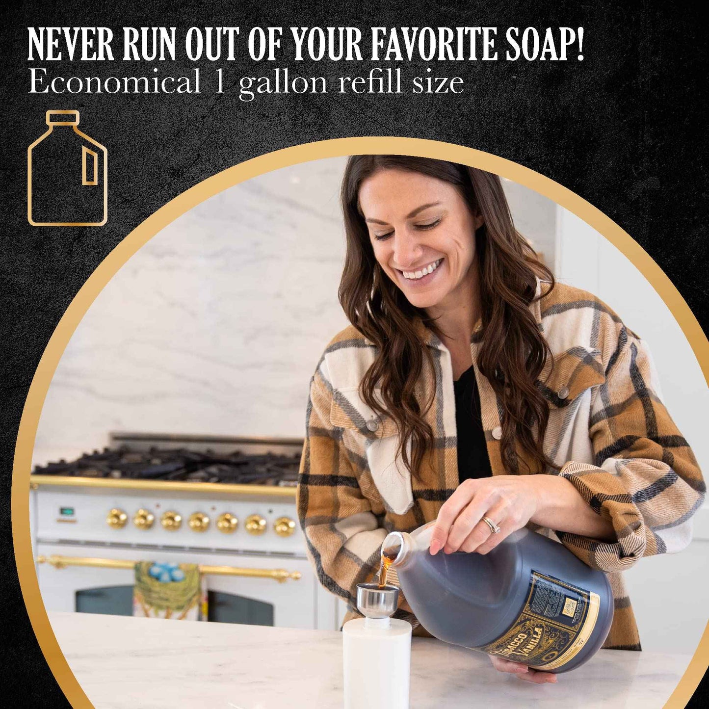 Castile Liquid Body Wash for Sensitive Skin – Natural Shampoo for Men with Olive Oil, Cocoa Butter & Coconut Oil – Tobacco Vanilla by Carolina Castile (Tobacco Vanilla, 32 Fl Oz)