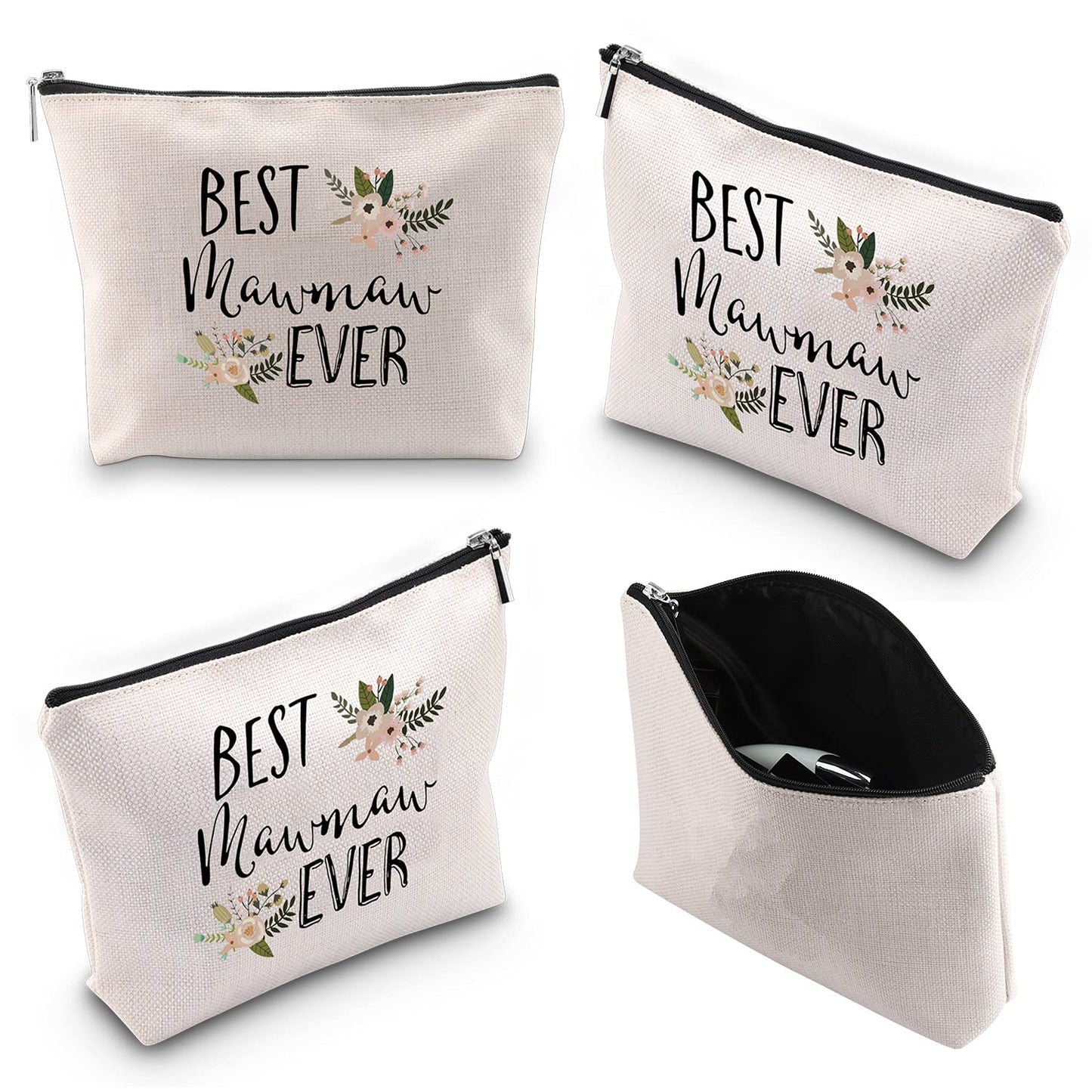 WCGXKO Best Mawmaw Ever Grandma Gift Mawmaw Gift Zipper Makeup Bags Travel Waterproof Toiletry Bag Accessories (Best Mawmaw)