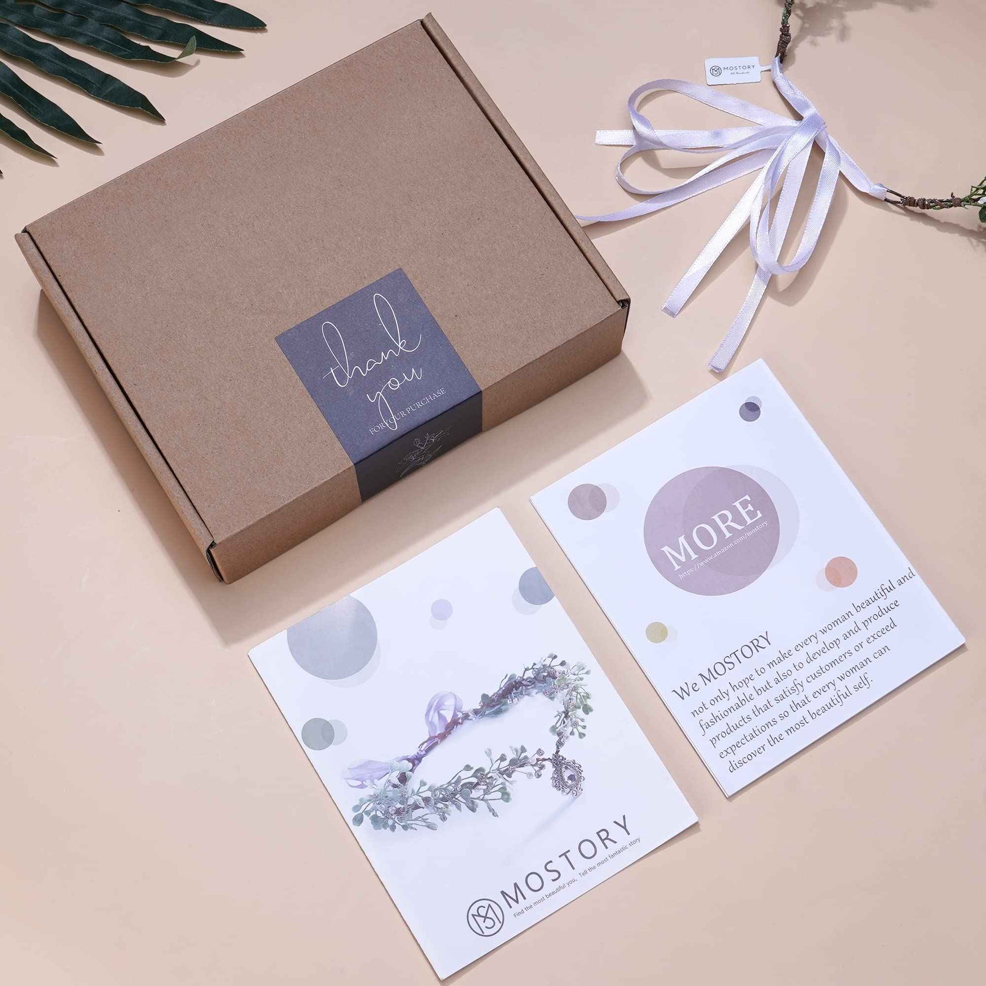 MOSTORY Purple Flower Crown and Fairy Necklace for Women Renaissance Halloween Cosplay