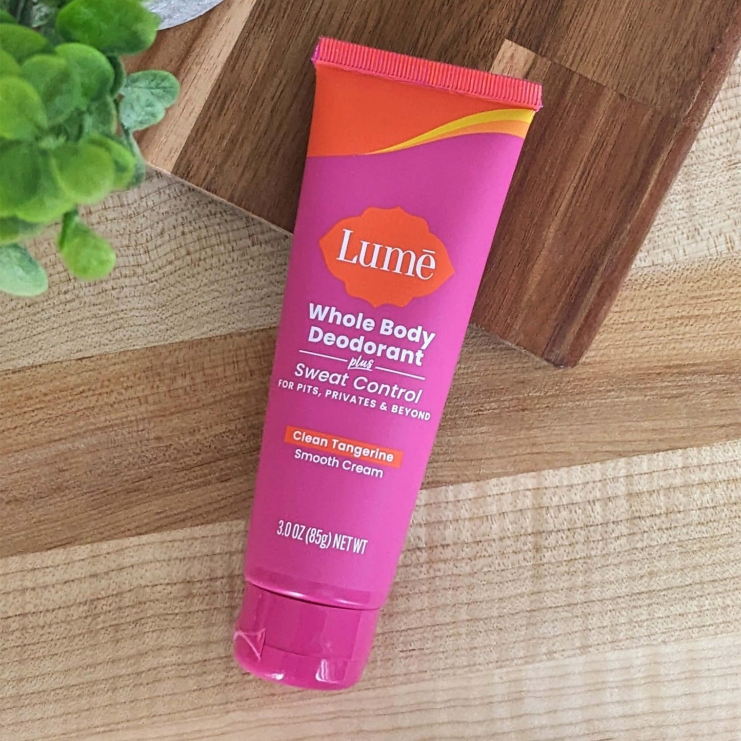 Lume Whole Body Deodorant Plus Sweat Control - Smooth Cream Tube - 72 Hour Odor And Sweat Control - Baking Soda Free, Skin Loving - 3.0 ounce (Clean Tangerine)