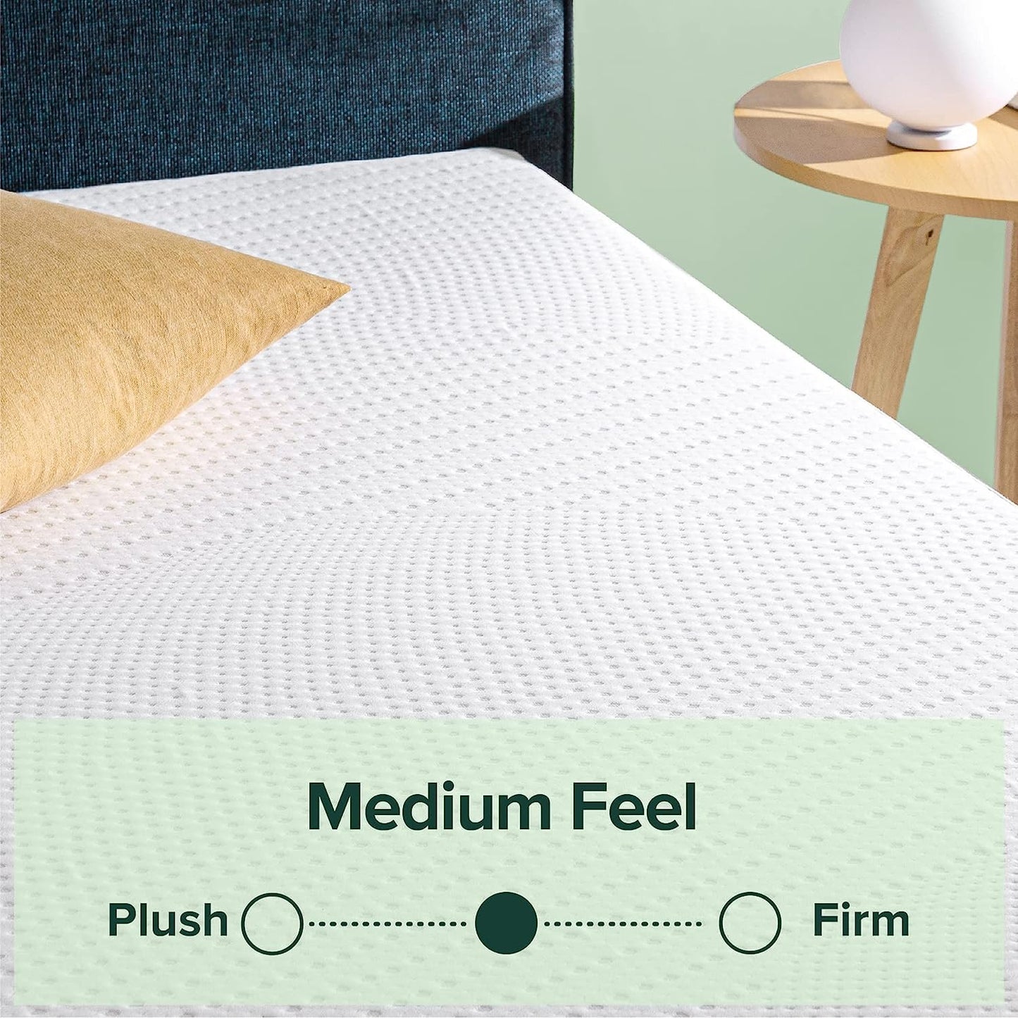 Zinus Cooling Essential Foam Bed Mattress Conventional, King, White