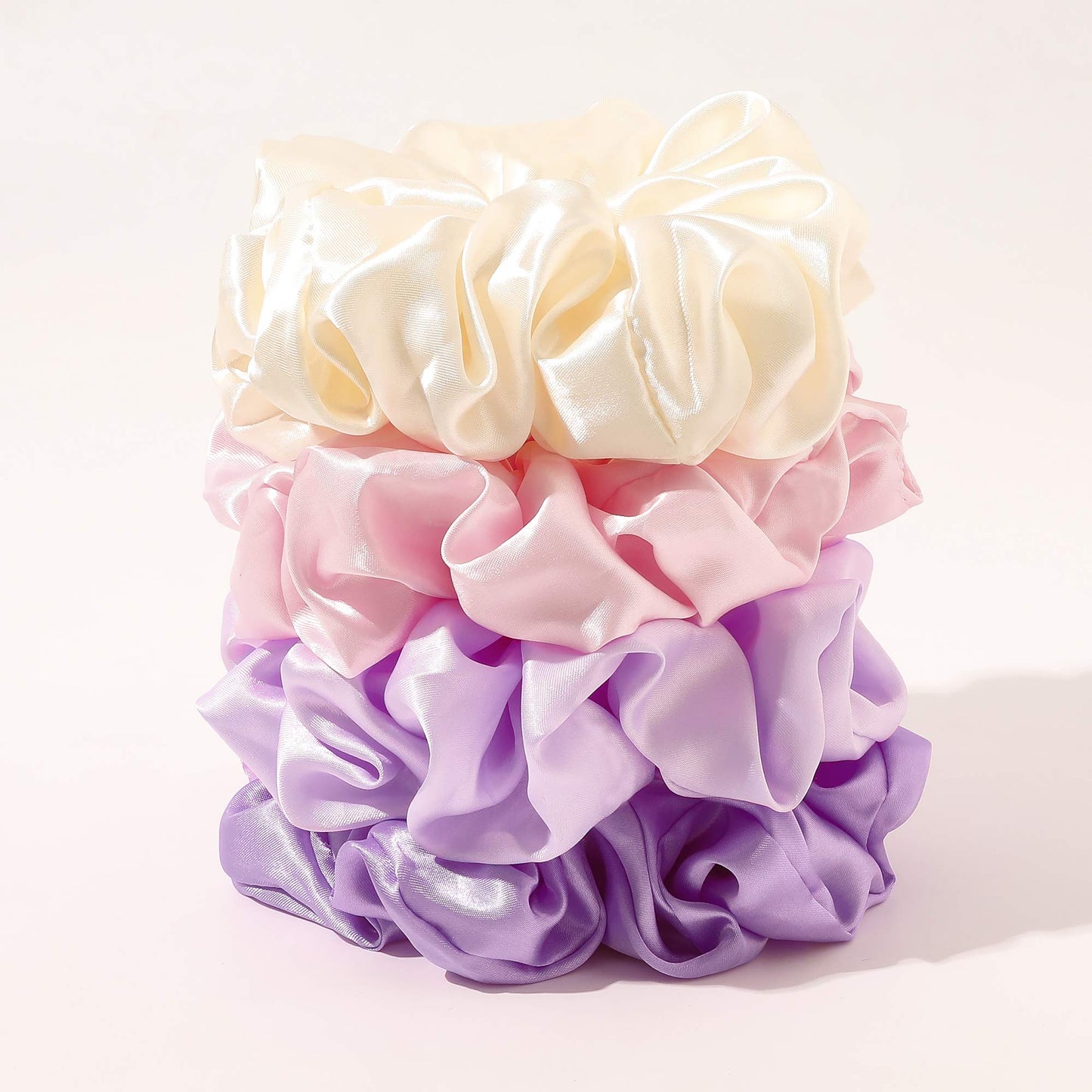 Scrunchies Hair Ties for Women - Big Silk Satin Scrunchie Exra Large Jumbo Gaint Oversized Cute Chiffon Scrunchy for Curl Thick Hair Ligas Para el Cabello De Mujer Hair Accessories Gift for Girls