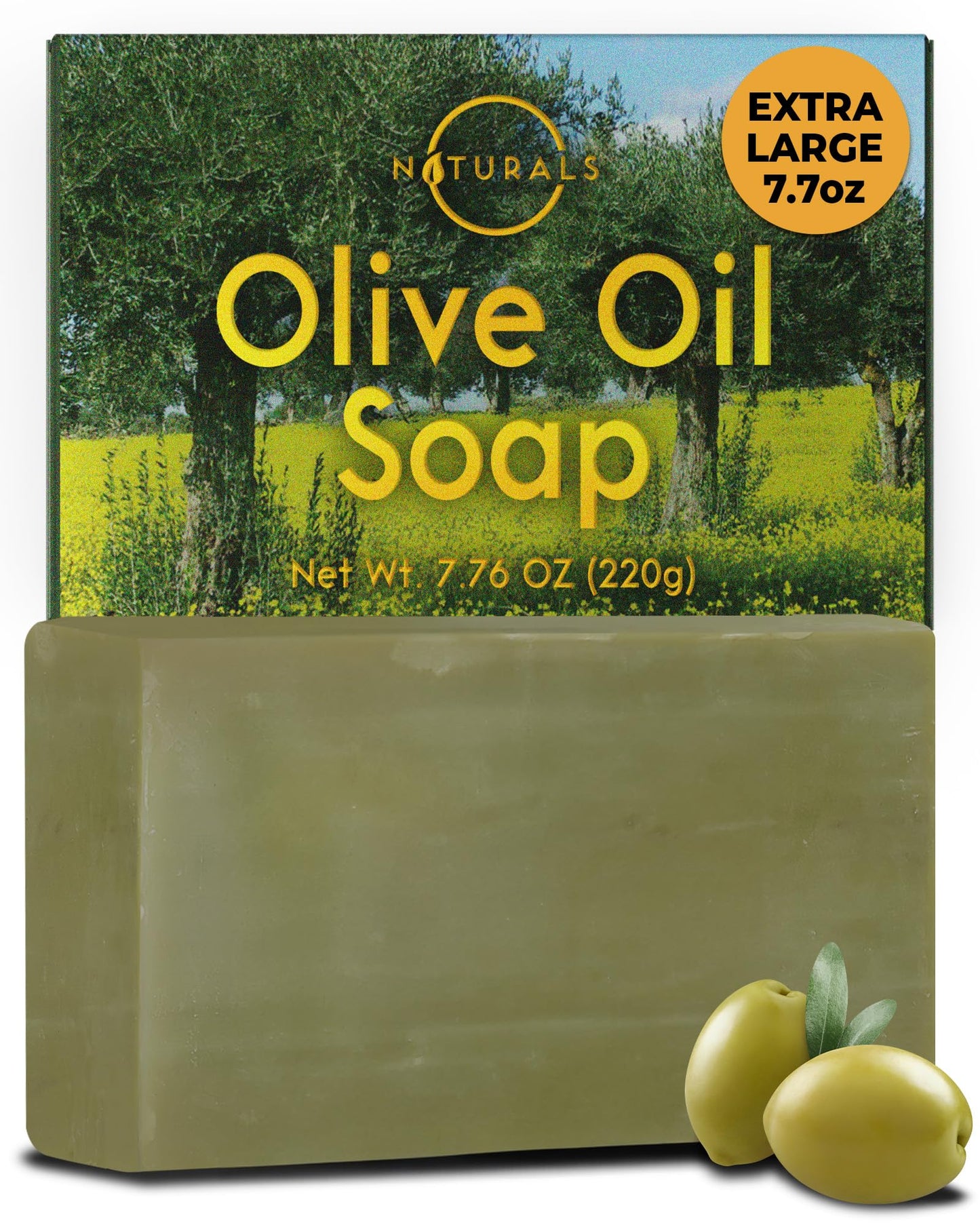 O Naturals Men's Soap with Olive Oil - Deep Cleansing, Soothing, Triple Milled, Organic, No Harmful Ingredients