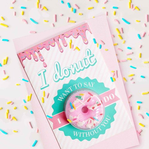 Bridesmaid Proposal Cards with Bath Bombs | Bridesmaids Proposal Gifts | Bridesmaid Card Pack | Be My Bridesmaid | Donut Style (10 Pack)