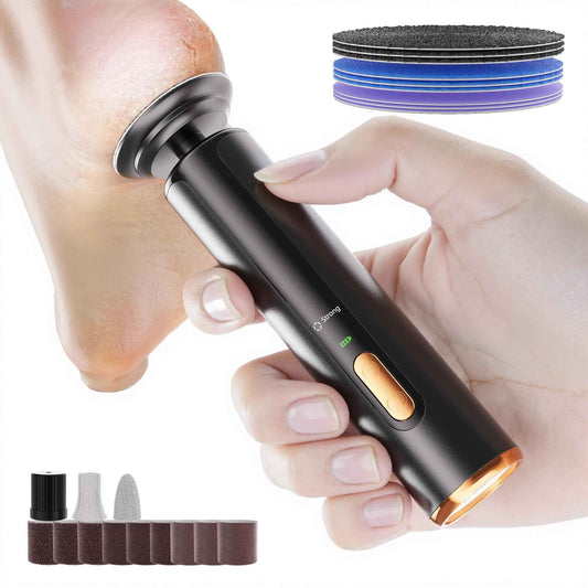KIUCID Electric Foot Callus Remover - 2 in 1 Cordless Electric Foot File Nail Grinder,Electric Callus Remover for Feet with 3 Modes,Dry Skin Remover for Feet (Black)