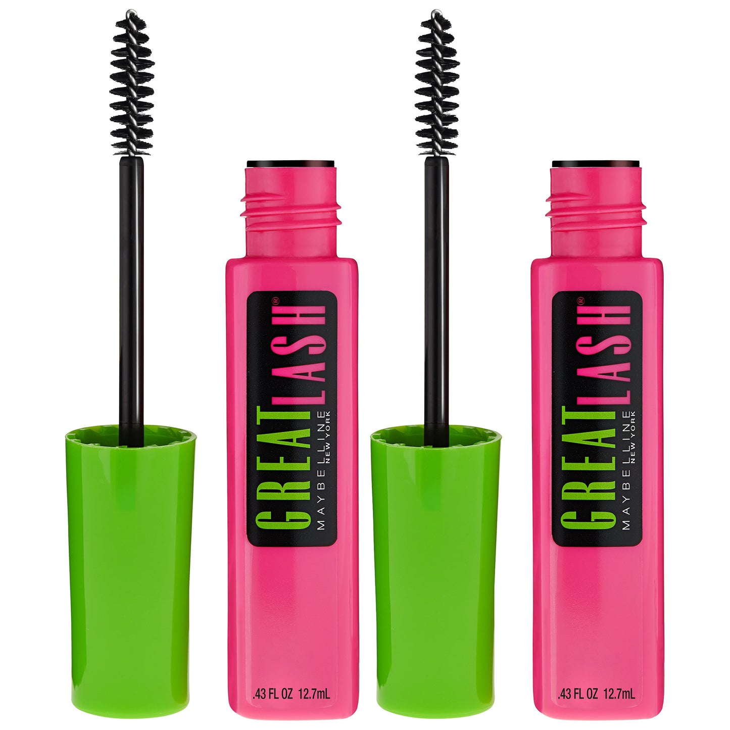 Maybelline New York Great Lash Washable Mascara Makeup, Brownish Black, 2 Count