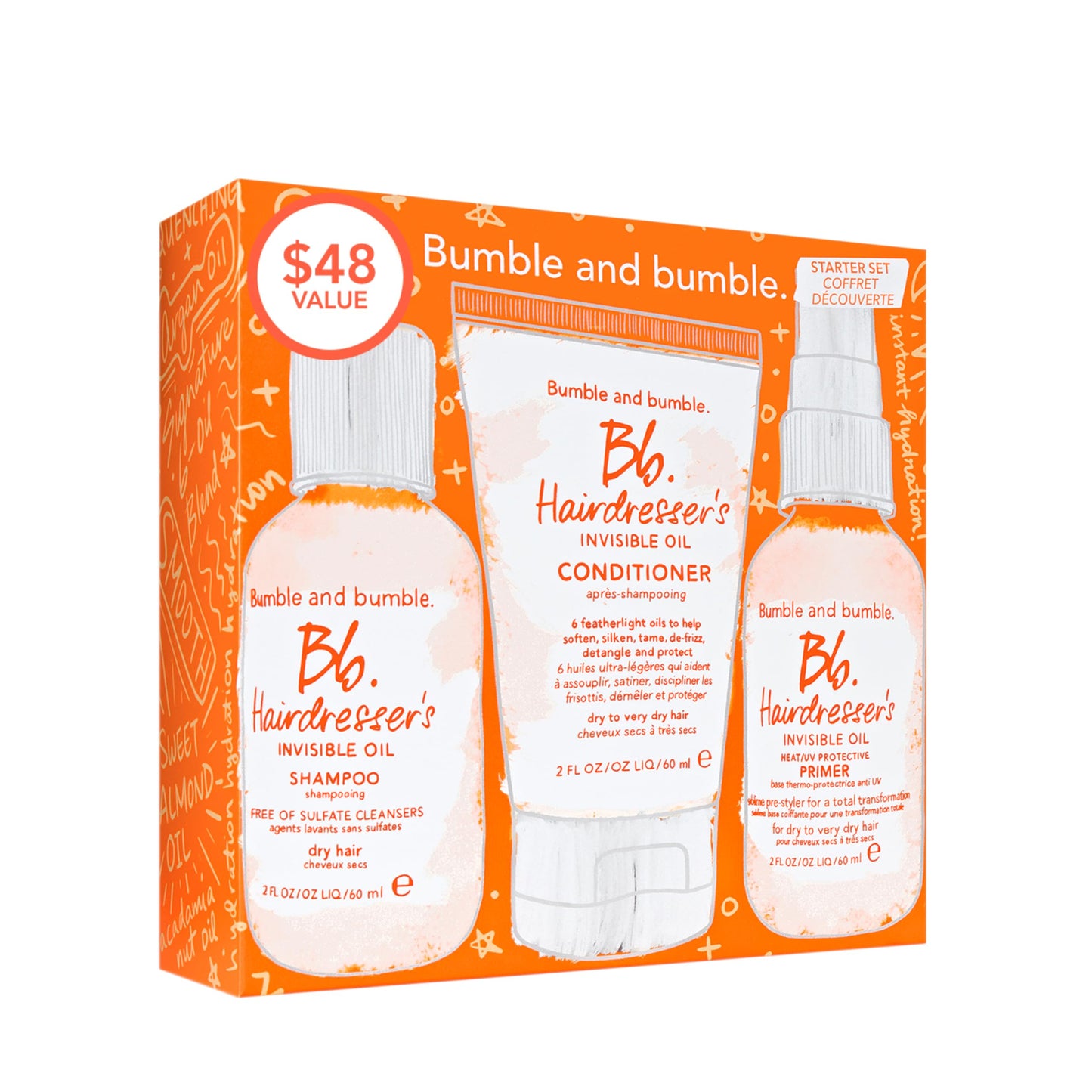 Bumble and bumble. Hairdresser's Invisible Oil Starter Set, 2 Fl Oz