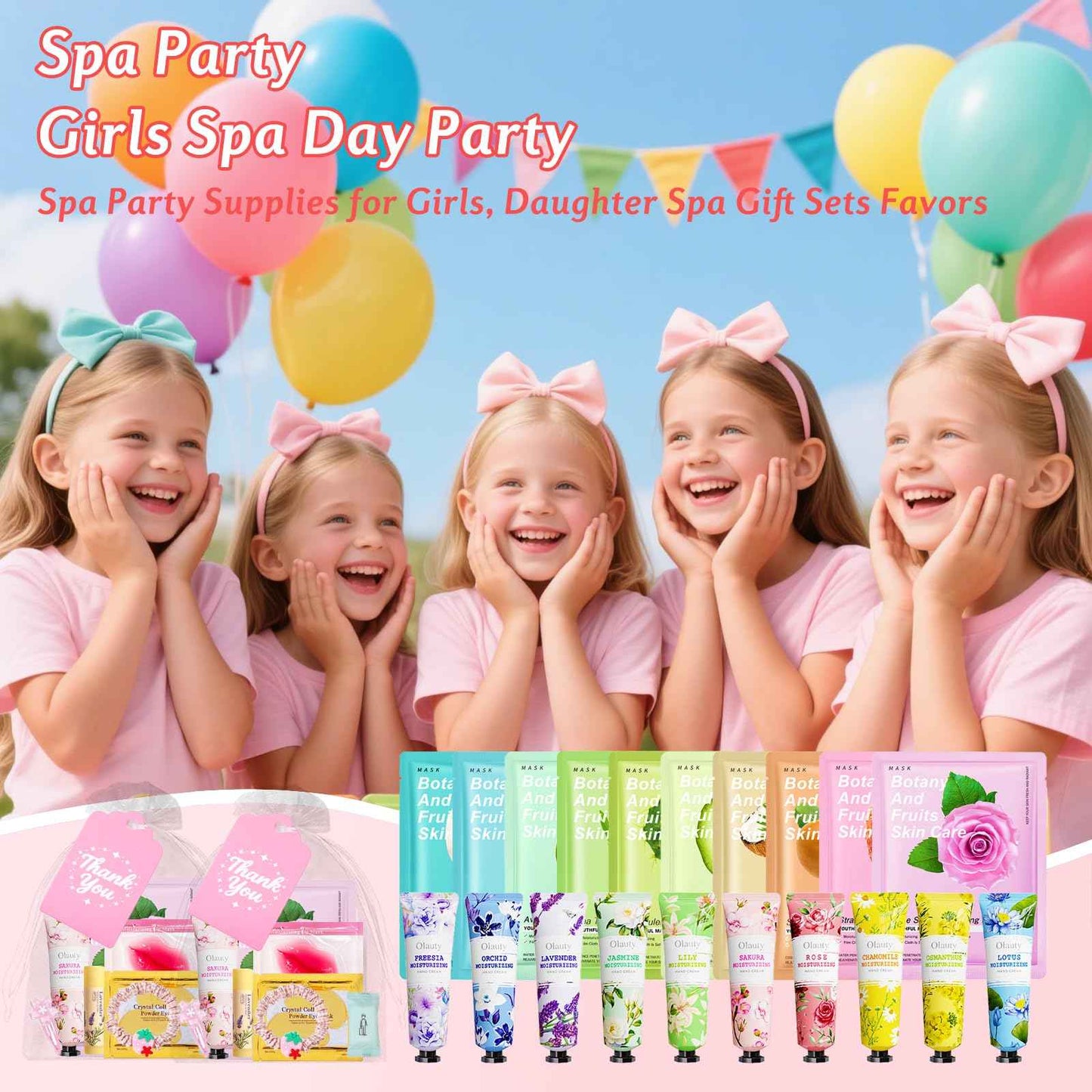 100PCS Spa Party Supplies for Girls 10-12, Bachelorette Spa Party Favors Gifts for Teens Girls 8-12, Face Masks Skincare,Hand Cream,Lip Balm,Eye Patches,Lip Mask, Spa Birthday Sleepover Party Supplies