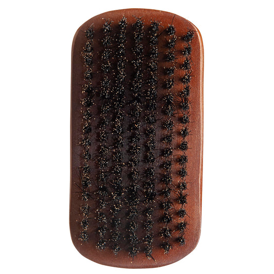 Diane Reinforced Boar Bristle Curved Military Wave Brush for Men and Barbers – Medium Bristles for Thick and Curly Hair – Use for Detangling, Smoothing, Wave Styles, Restore Shine and Texture