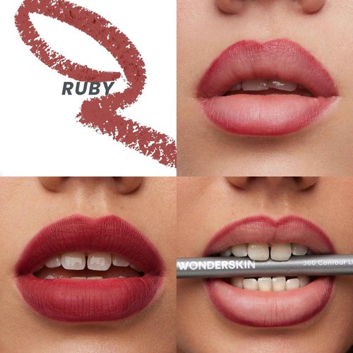 Wonderblading Lip Stain Peel Off Masque (Darling) with 360 Contour Lipliner (Ruby)