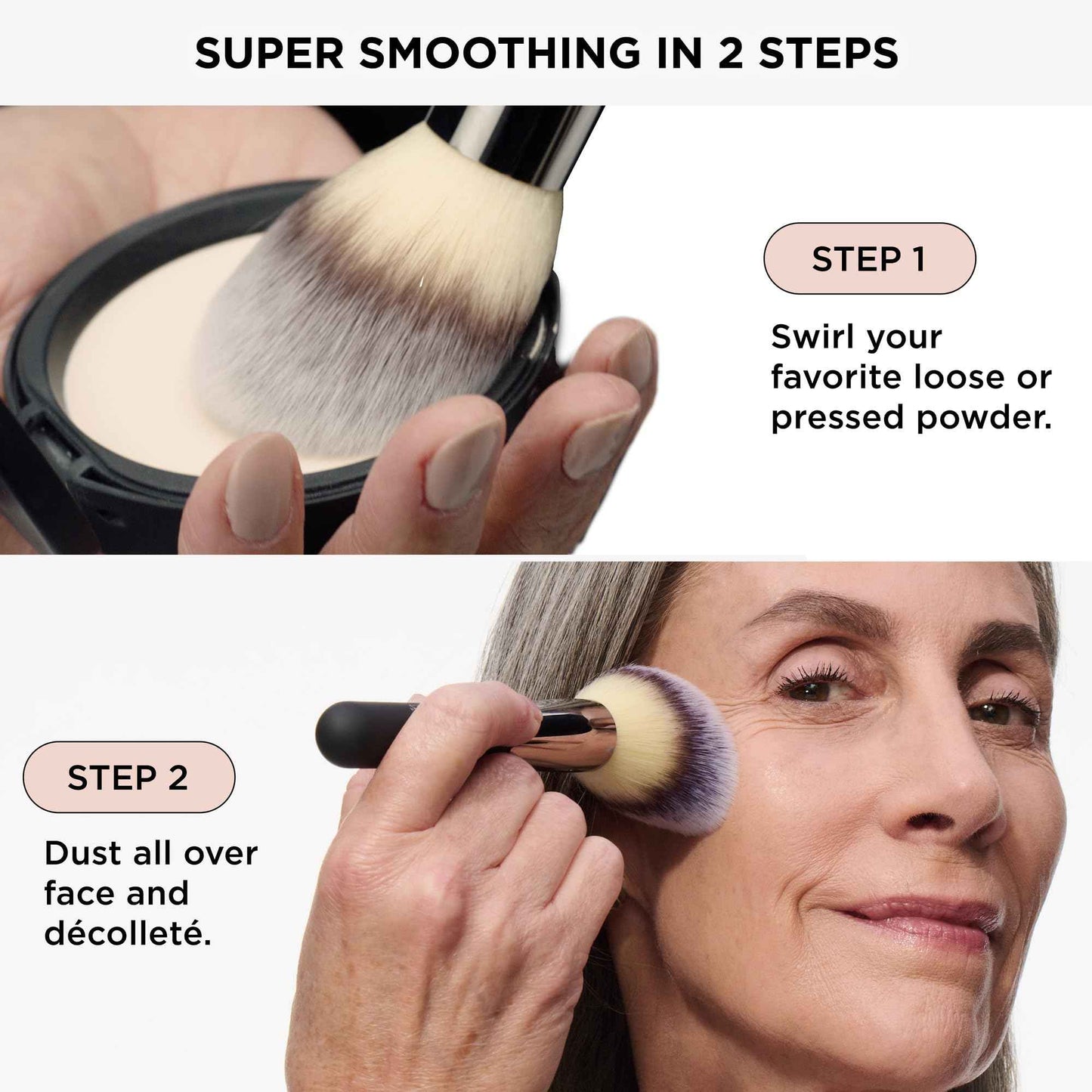 IT Cosmetics Heavenly Luxe Wand Ball Powder Brush #8 - For Face Powder Foundation - Poreless, Flawless Application - Soft Bristles