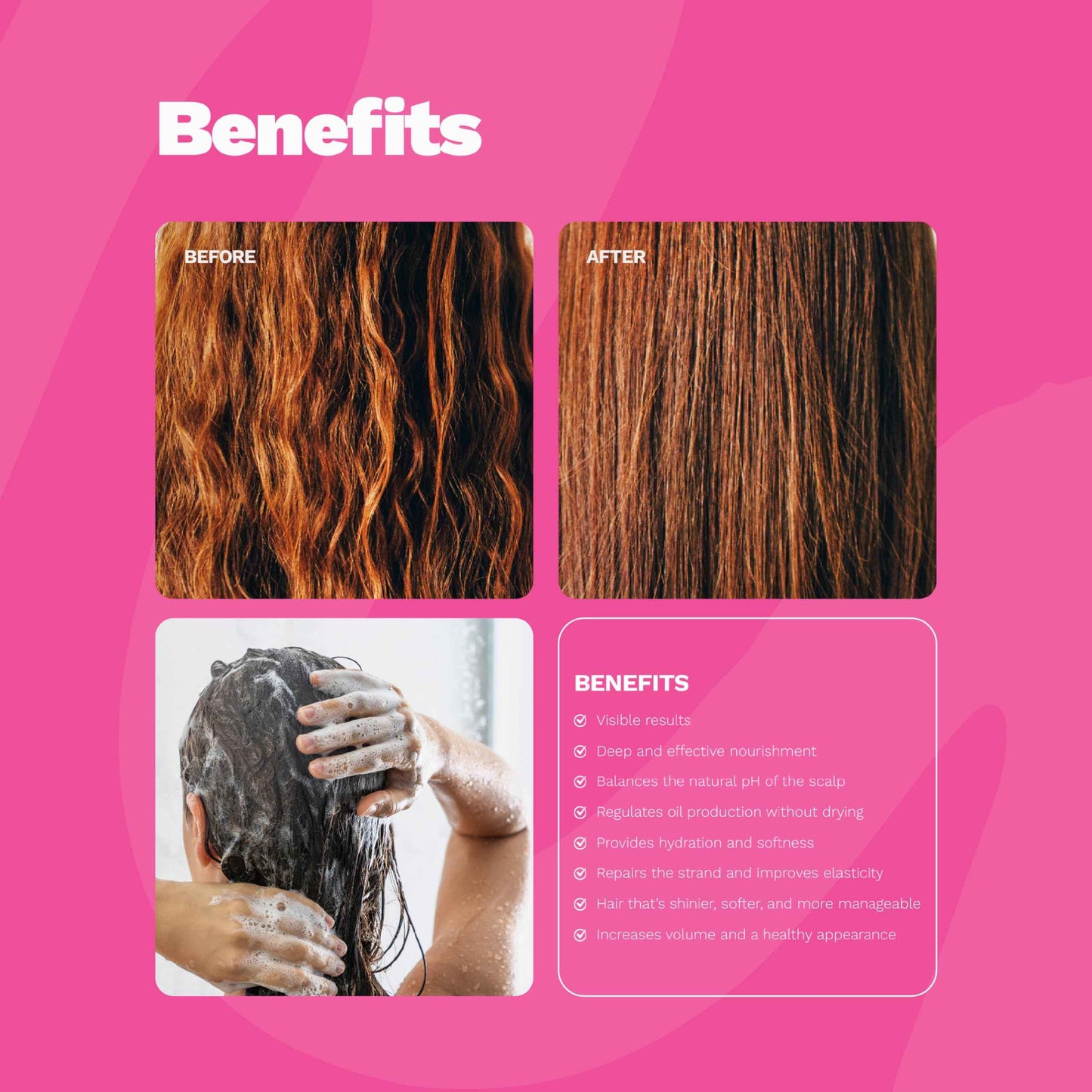 Hair Nourishment Pack SOS by GINGER MILK, Vegan Hair Care Set with pH-Balanced Shampoo 8.5oz, Hair Mask 8oz, Leave-in 4oz & 2 Ampoules | Weak Hair: Nourish, Shine, Strength, Noticeable Results Soon