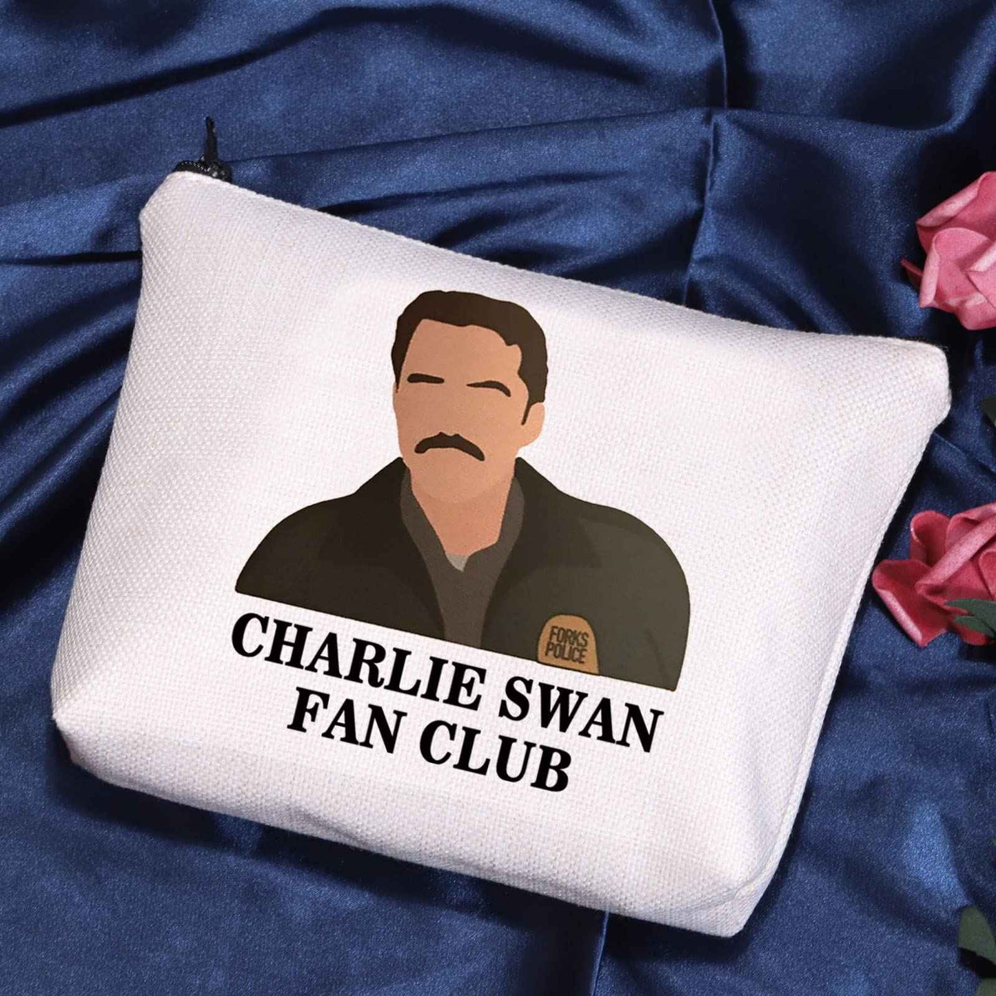 POFULL vampire Merchandise vampire Charlie Swan Fan Club Cosmetic Bag vampire Quote Makeup Bag(Charlie Swan bag)
