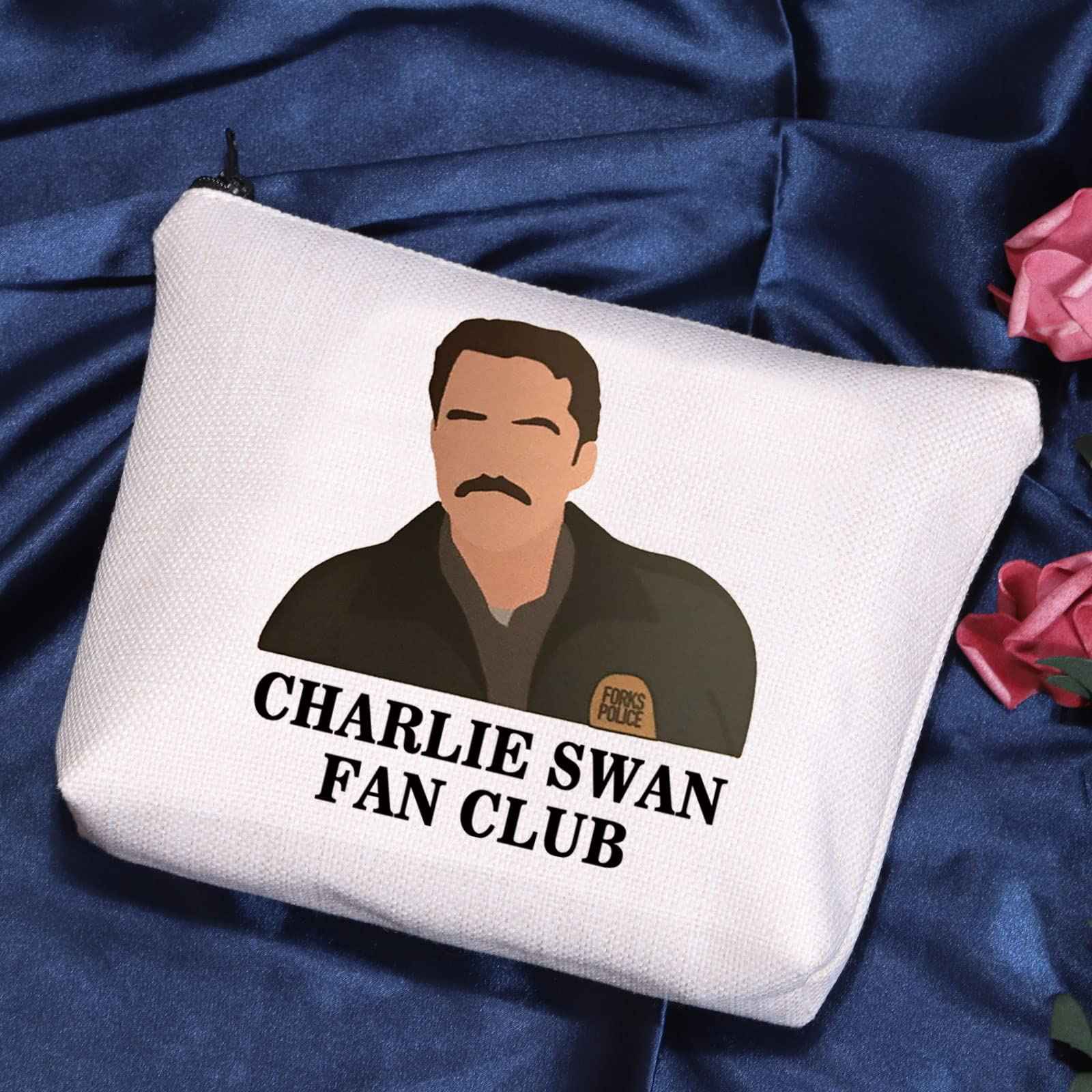 POFULL vampire Merchandise vampire Charlie Swan Fan Club Cosmetic Bag vampire Quote Makeup Bag(Charlie Swan bag)