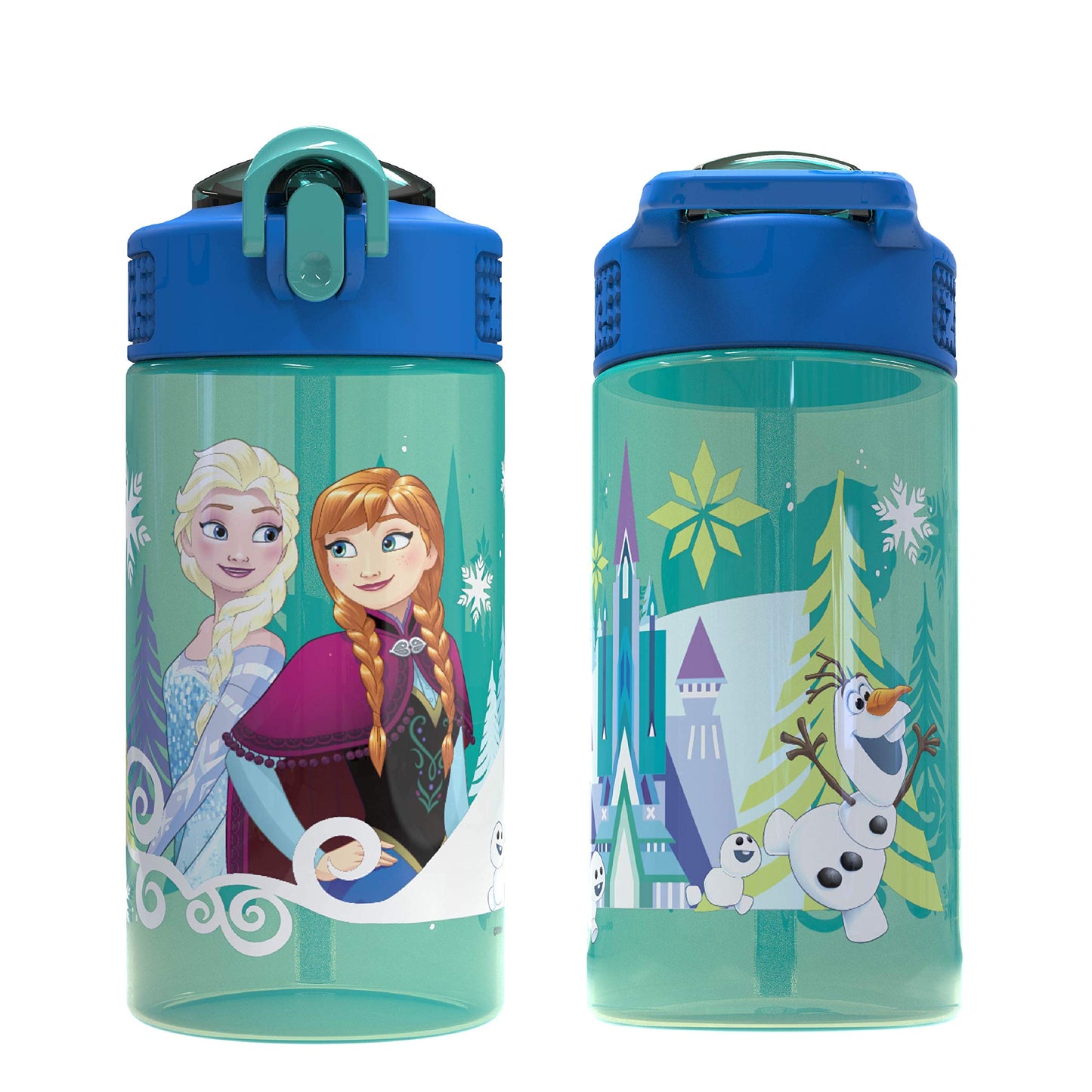 Zak Designs Disney Frozen 16 ounce Water Bottle, Anna & Elsa